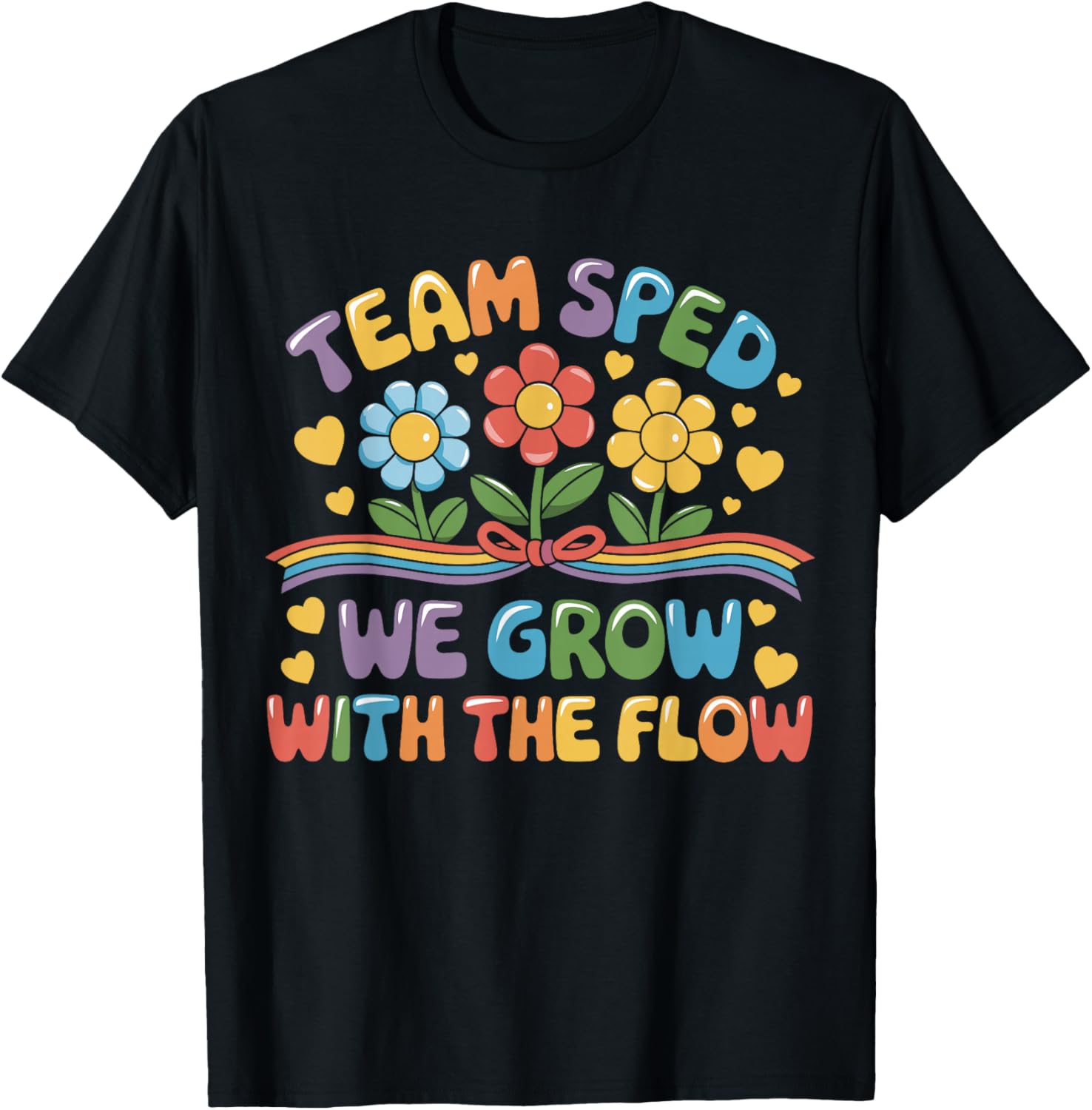 Team SPED We Grow With The Flow Special Ed Teacher T-Shirt for Educators - 6