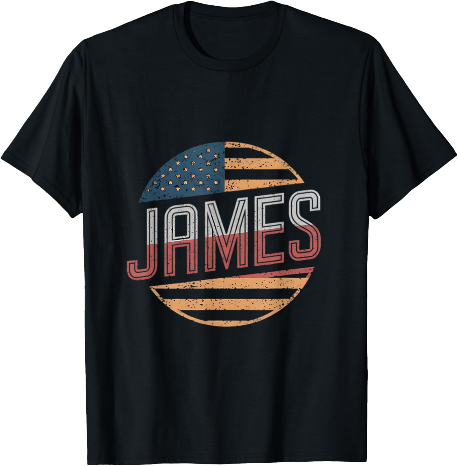 Personalized JAMES USA Flag T-Shirt for Patriotic Style and Comfort - 12