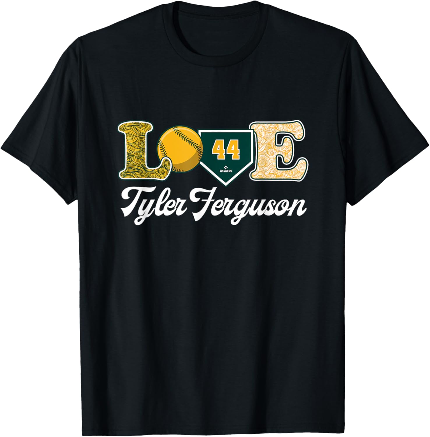 Tyler Ferguson Oakland Baseball MLBPA T-Shirt for Fans and Players - 1