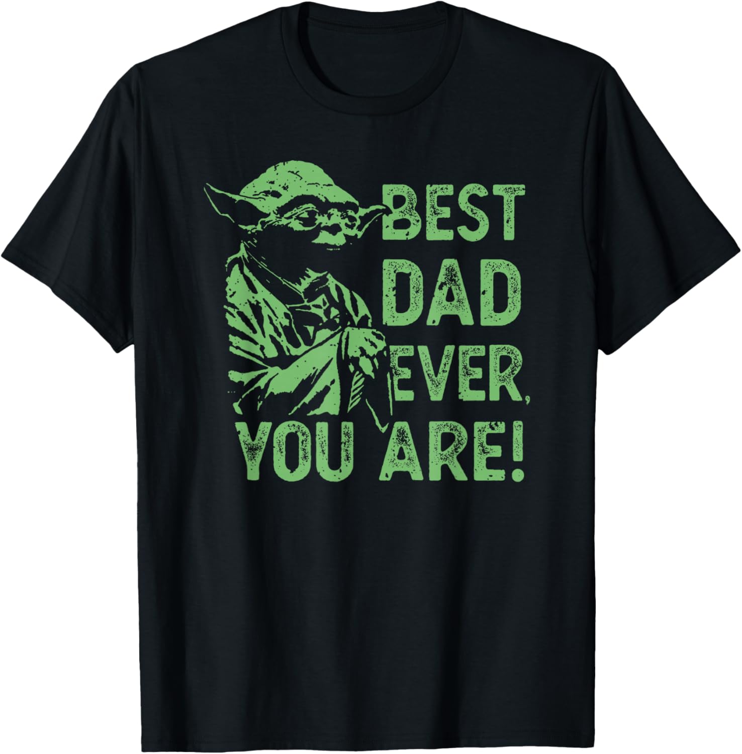 Star Wars Yoda Best Dad Distressed Art T-Shirt for Father's Day Gift - 5