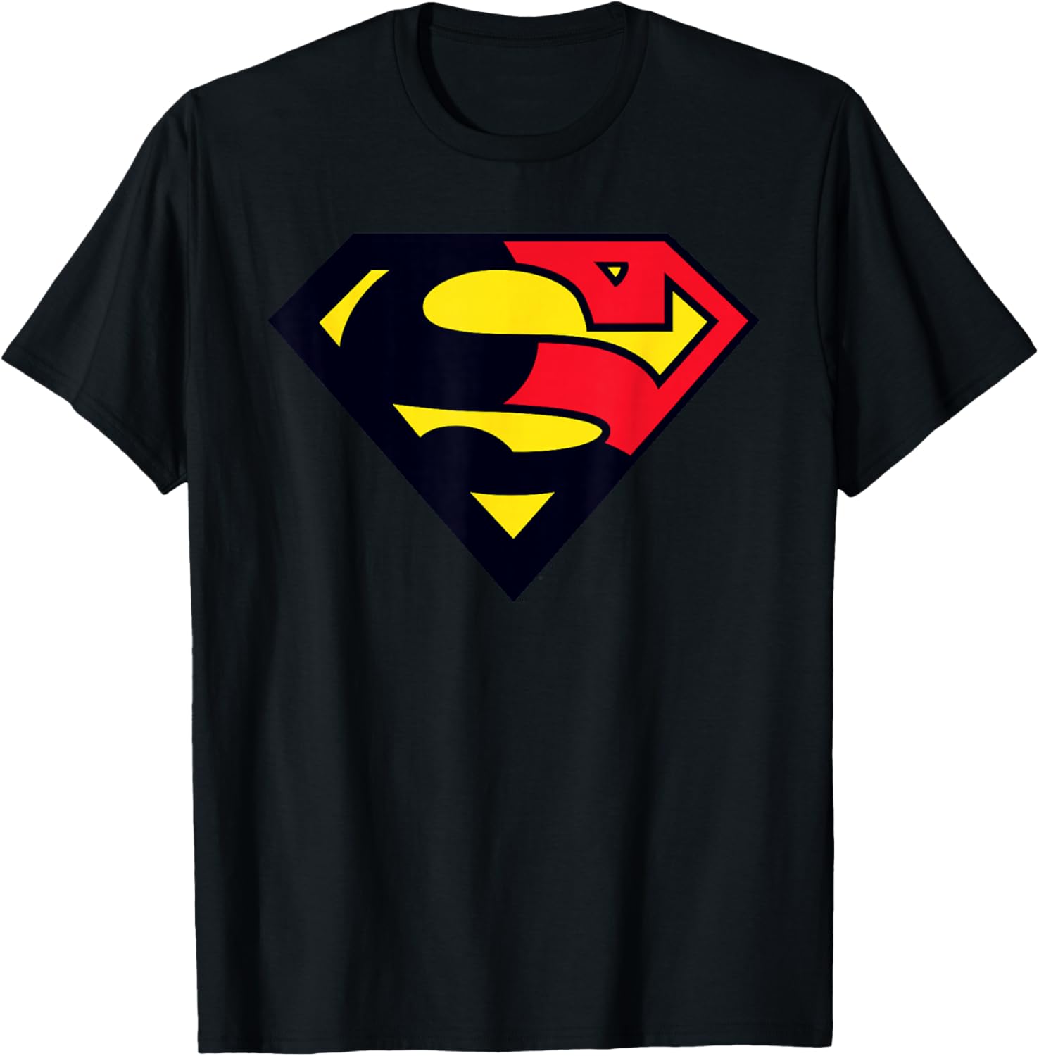 Superman Shield 1993 Black Red T-Shirt for Fans of Iconic Superheroes - 1