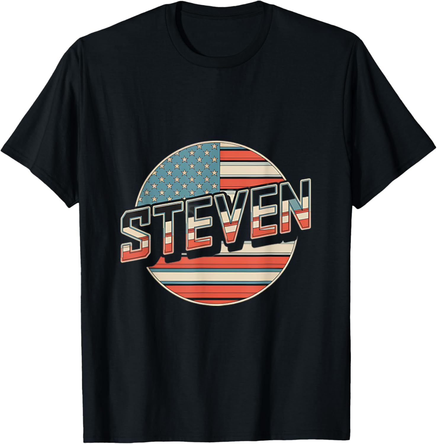 Personalized STEVEN USA Flag T-Shirt for Patriots - Perfect for Any Occasion - 17