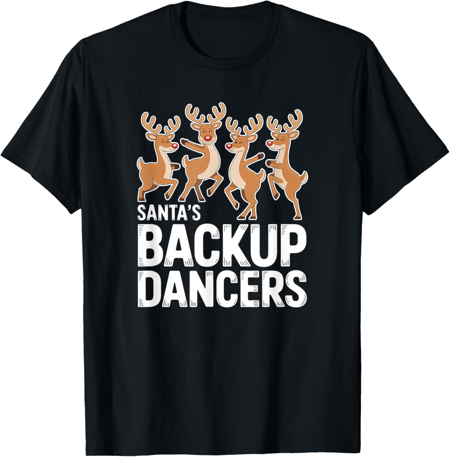 Santa's Backup Dancers Christmas T-Shirt for Holiday Cheer and Fun - 1