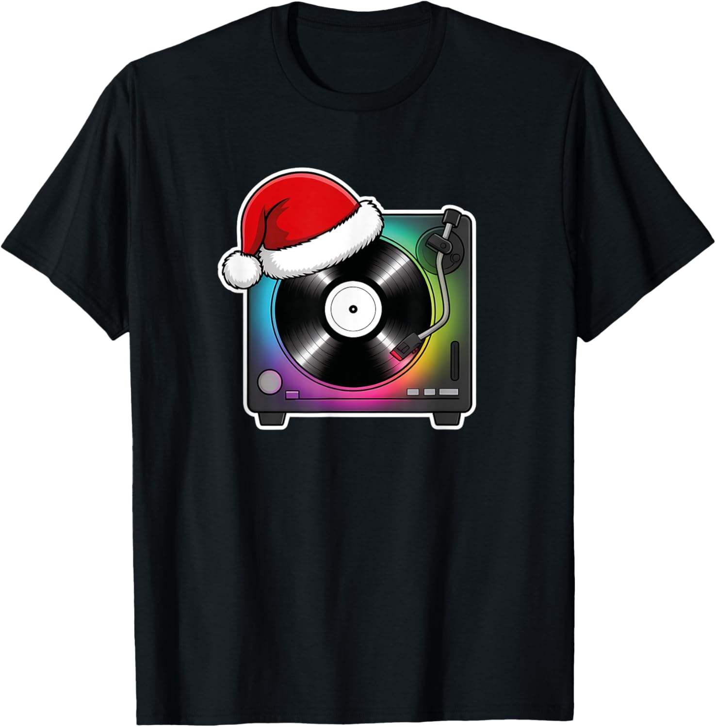 Festive Christmas Turntable T-Shirt Perfect for Holiday Celebrations - 3