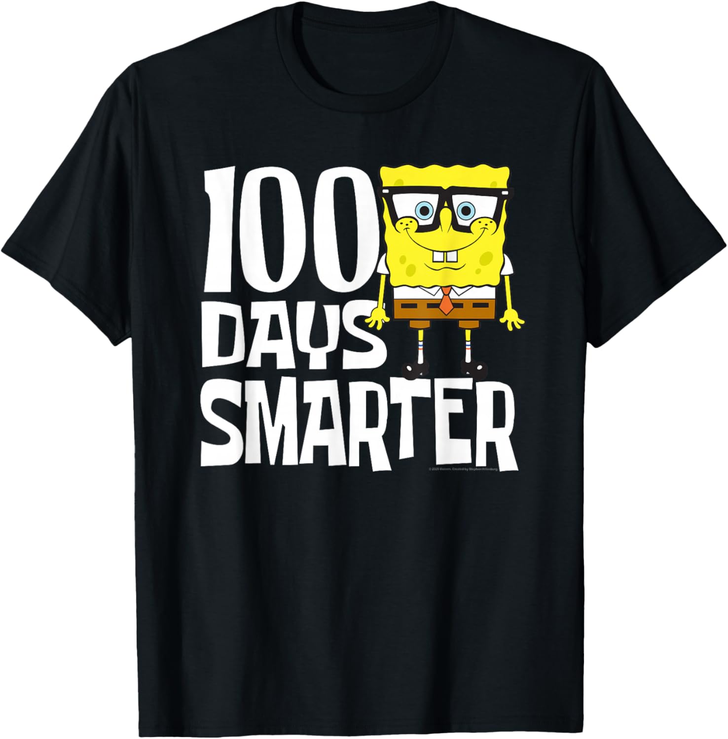 SpongeBob SquarePants 100 Days Smarter T-Shirt for Fun Lovers - 1