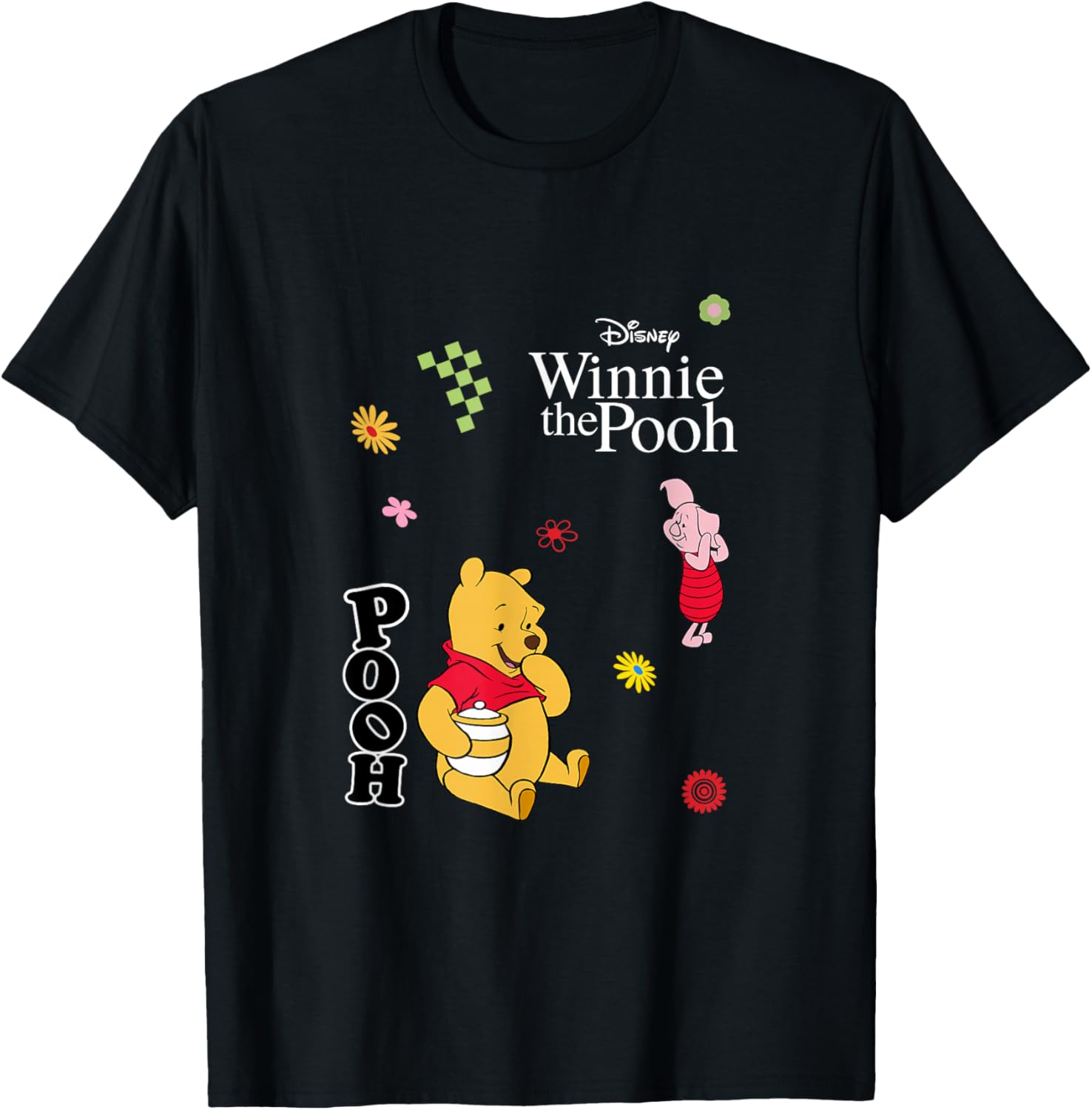 Winnie the Pooh Piglet Spring Garden Flowers T-Shirt for Kids and Adults - 6
