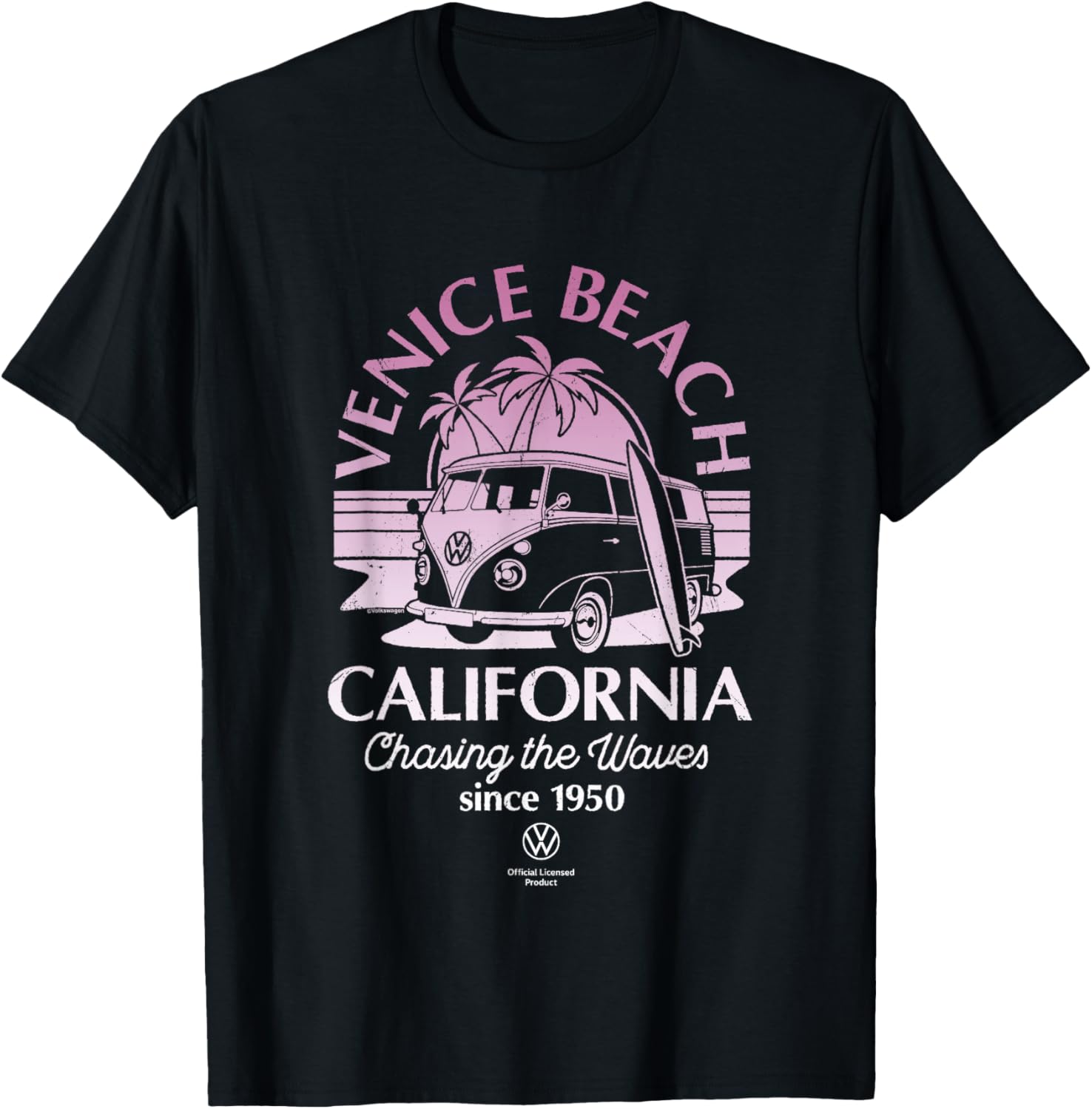 Type 2 T1 Campervan Venice Beach California T-Shirt for Adventure Lovers - 2