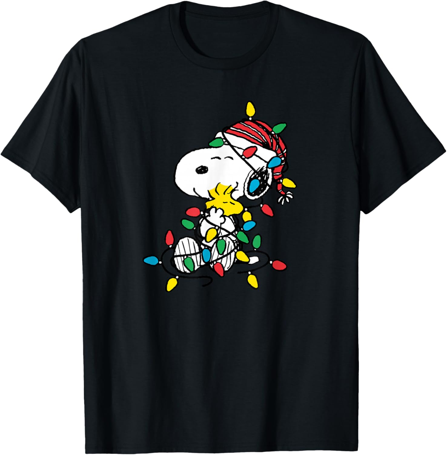 Peanuts Snoopy Woodstock Christmas Lights T-Shirt for Holiday Cheer - 6