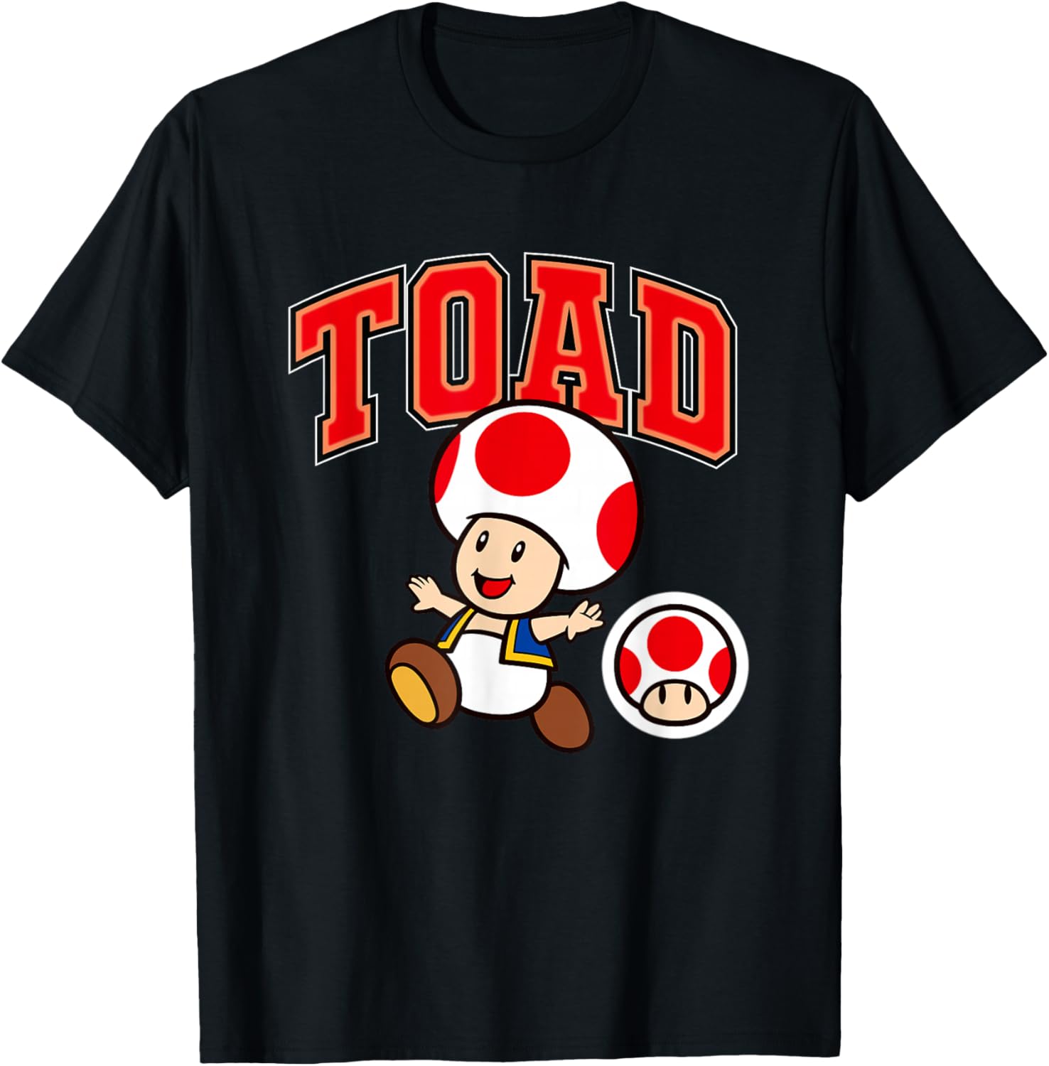 Super Mario Toad Collegiate Style T-Shirt for Fun Gaming Fashion - 9