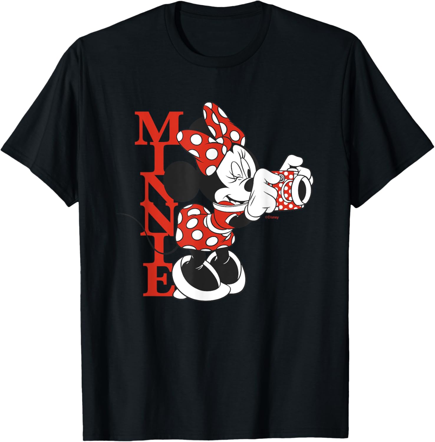 Vintage Disney Minnie Mouse Polka Dot T-Shirt with Camera for Fashion Lovers - 7