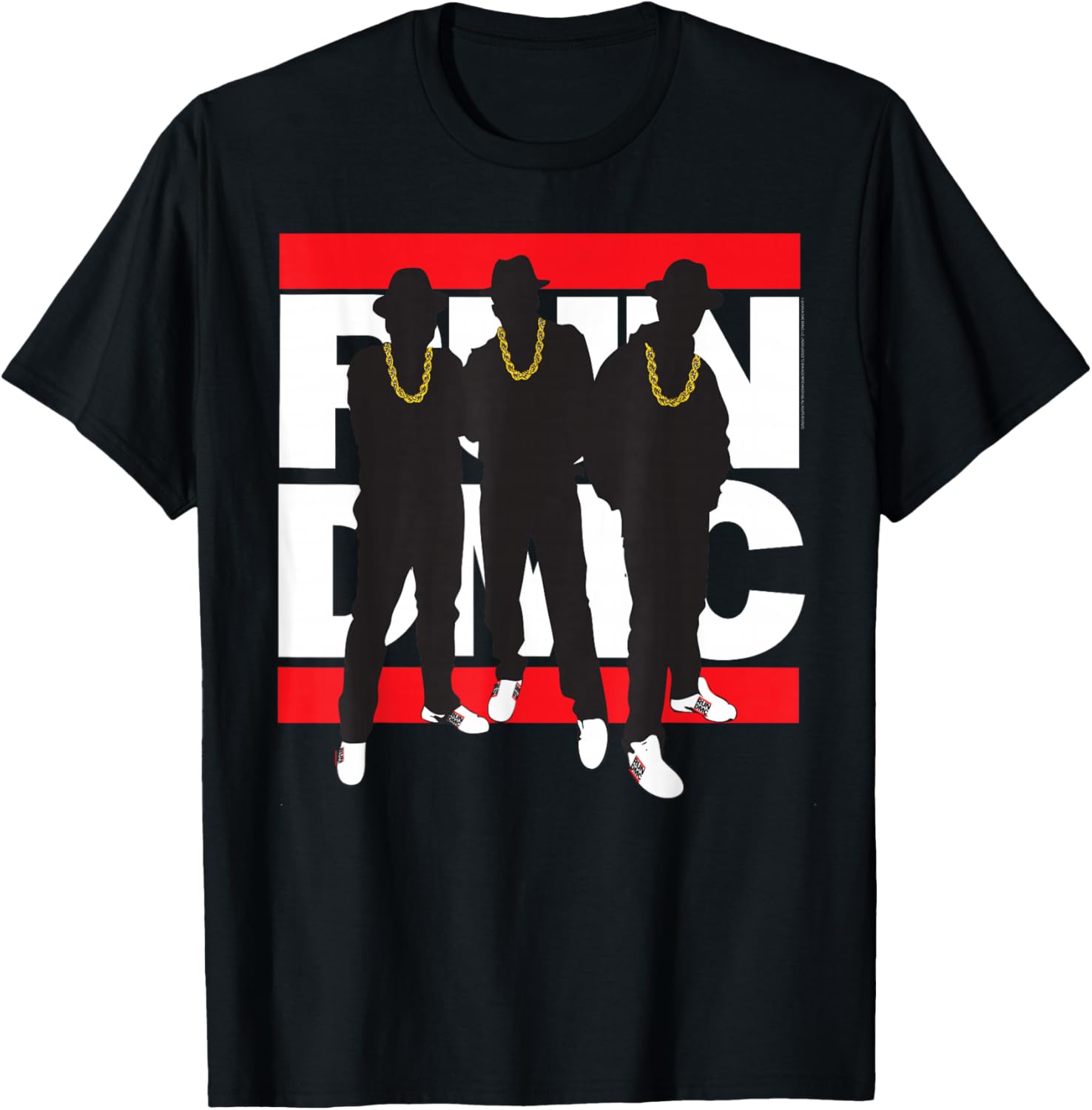 Run DMC Official Black Silhouette Band T-Shirt Size Small for Fans - 1