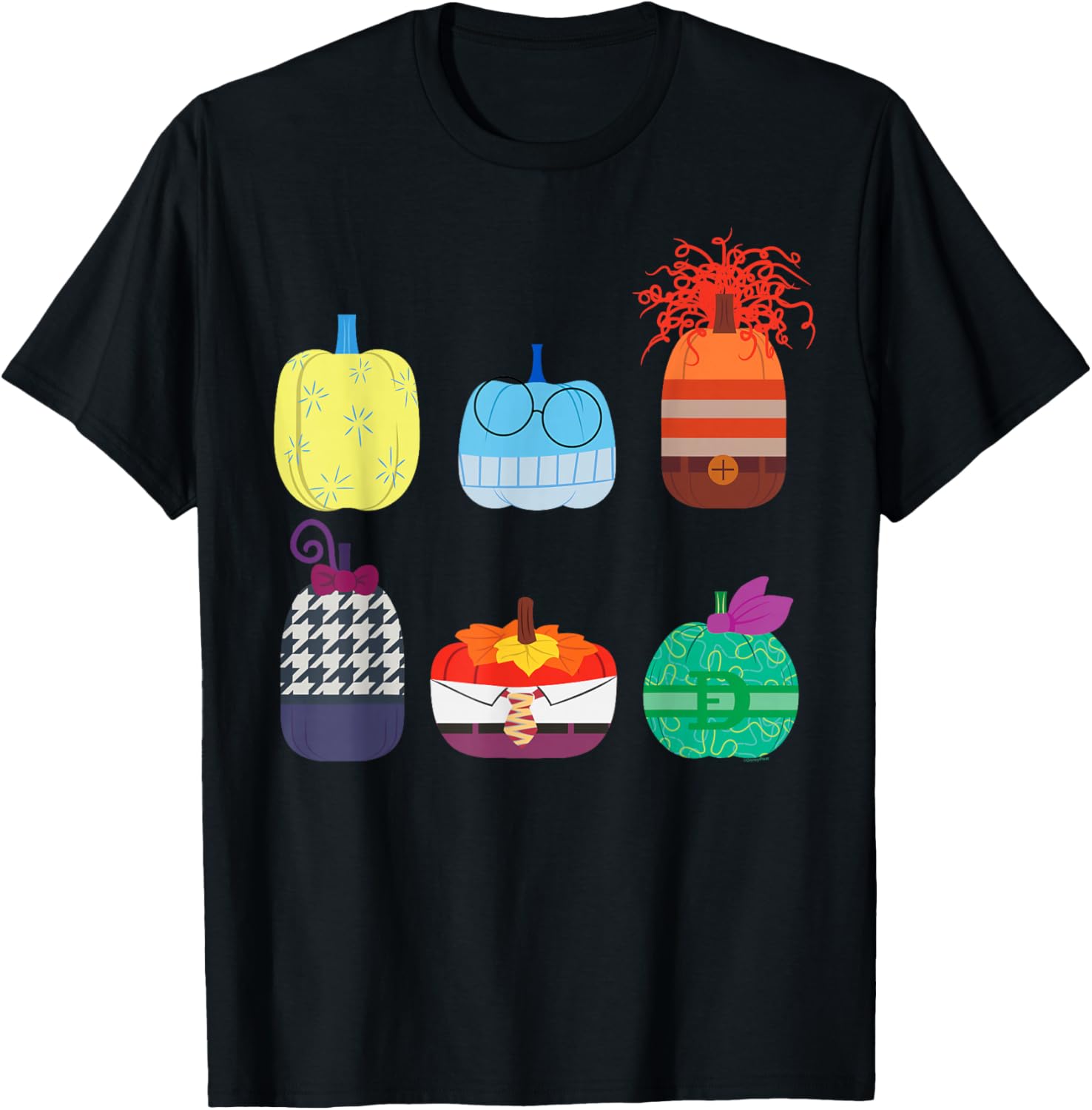 Inside Out 2 Halloween Pumpkin Grid T-Shirt for Fun Fall Fashion - 16