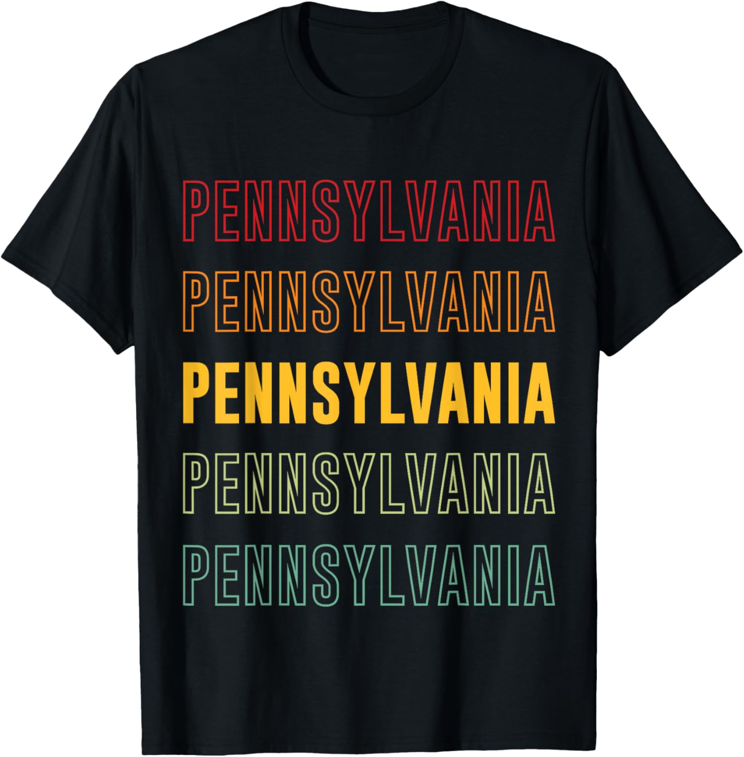Vibrant Pennsylvania Rainbow T-Shirt for Stylish Comfort and Fun Fashion - 13