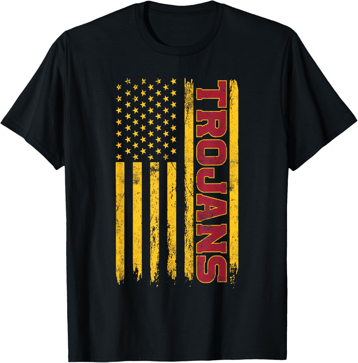USC Trojans American Flag T-Shirt for Sports Fans and Outdoors Fun - 1