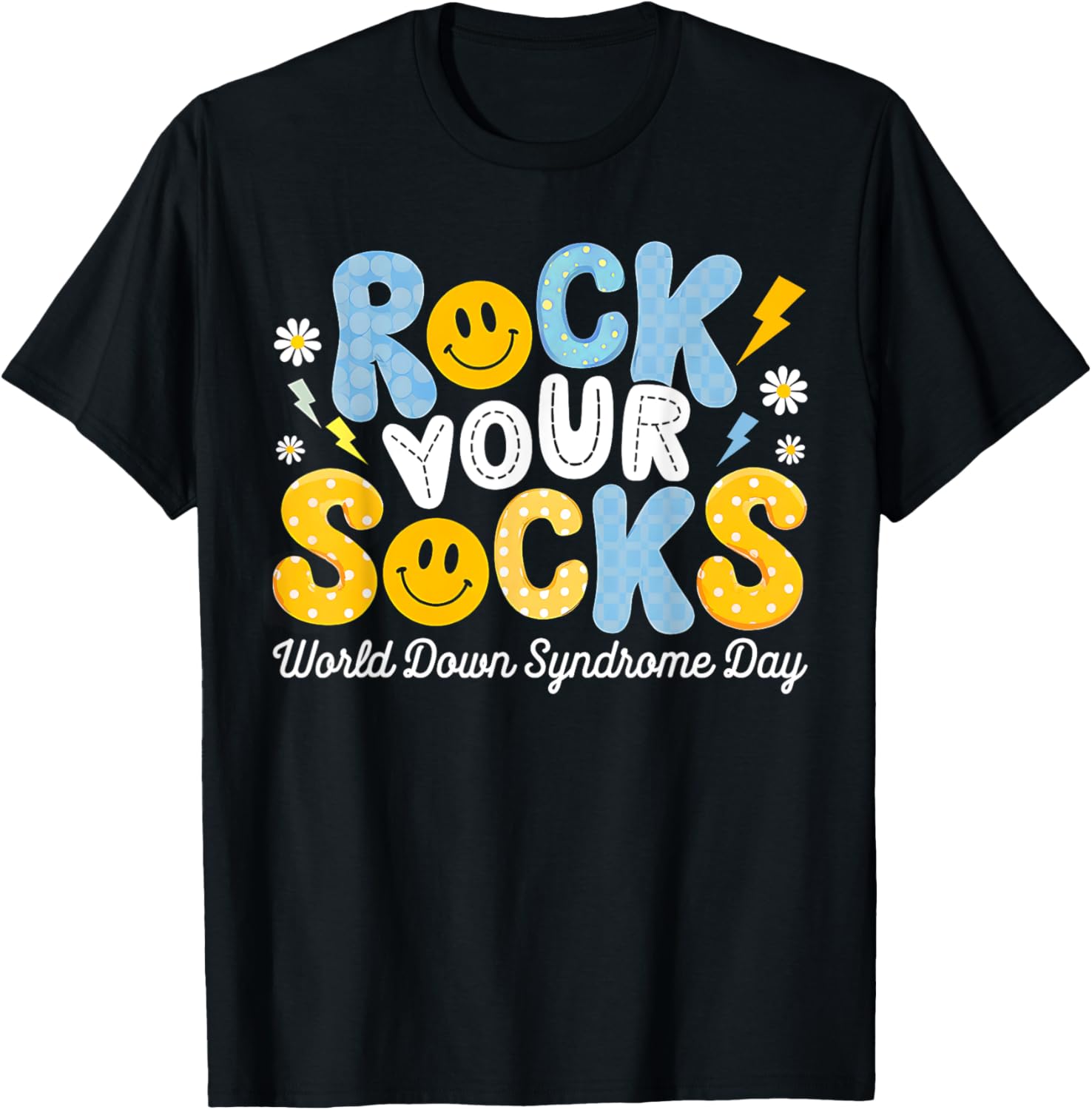 Rock Your Socks Down Syndrome Day Awareness T-Shirt for Supportive Style - 1