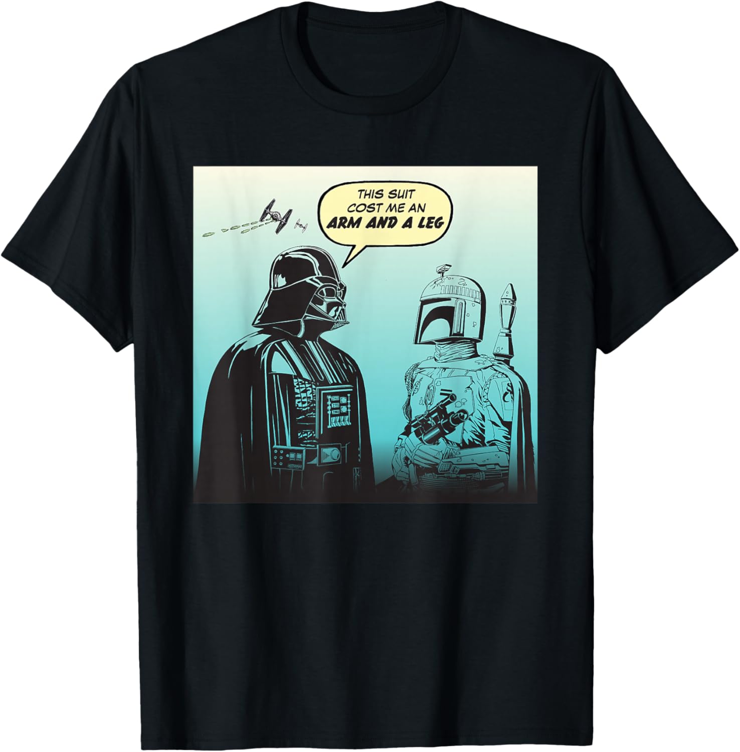 Star Wars Funny Darth Vader and Boba Fett Comic T-Shirt for Fans - 18