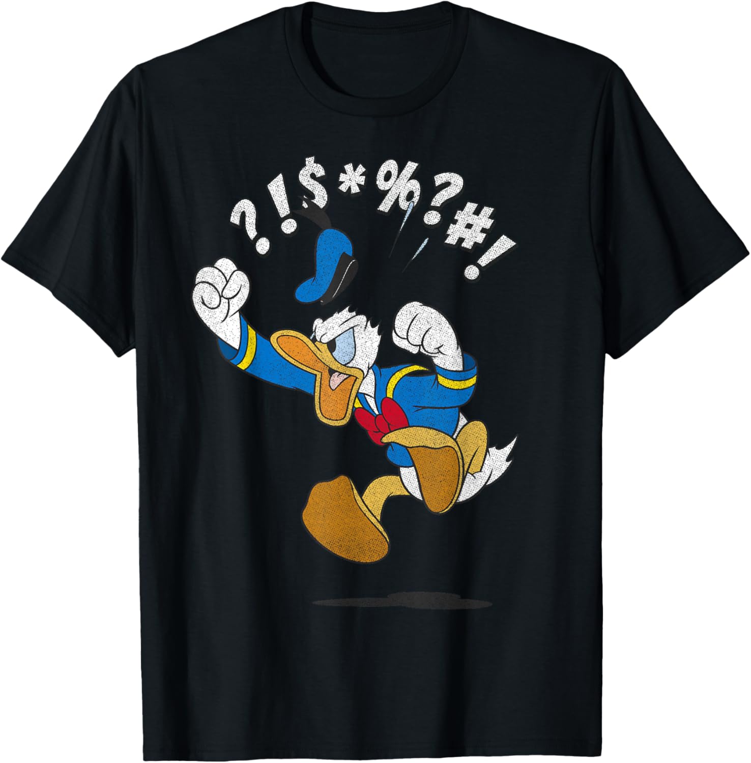Vintage Donald Duck Angry Jump T-Shirt featuring Disney Mickey and Friends - 2