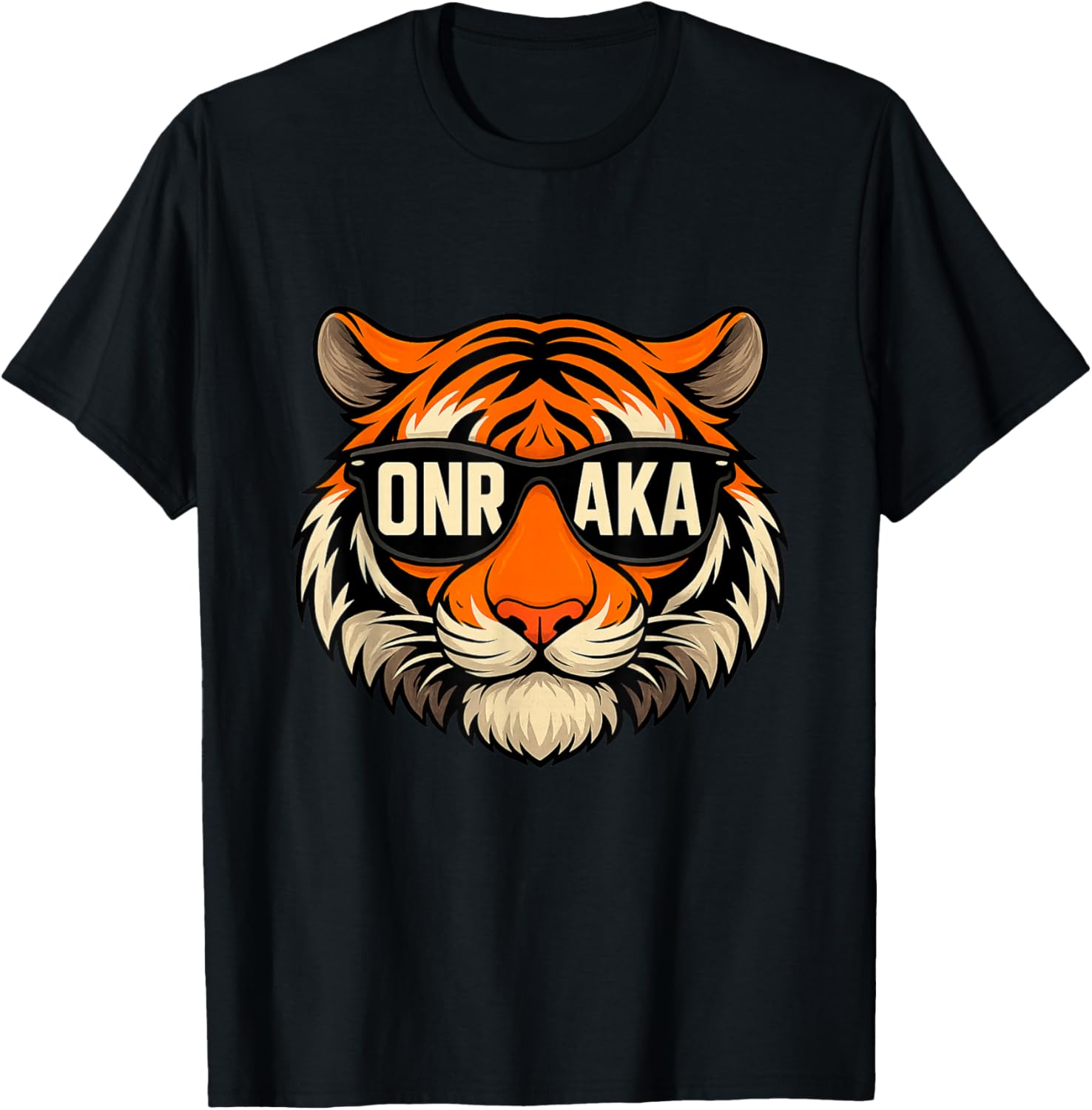 Vintage Tiger Graphic T-Shirt Onrakas Retro Sunglasses Unity Apparel - 6