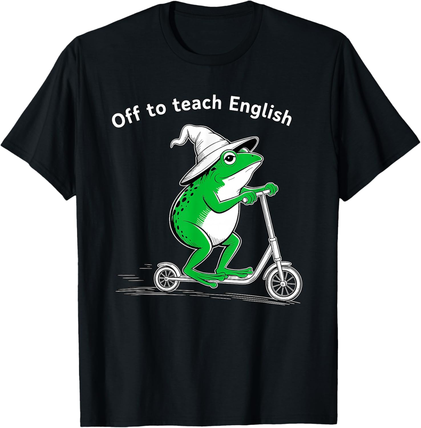 Cute Scooter Frog ESL Teacher T-Shirt for Literature Lovers - 10