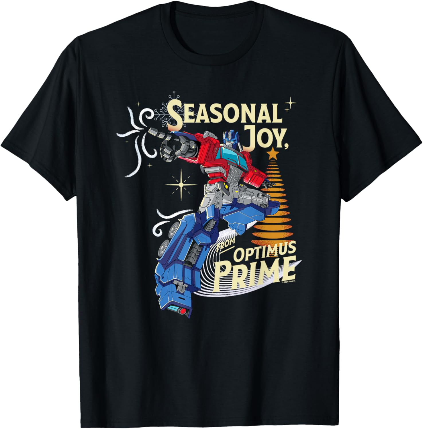 Transformers Optimus Prime Christmas T-Shirt for Seasonal Cheer - 13