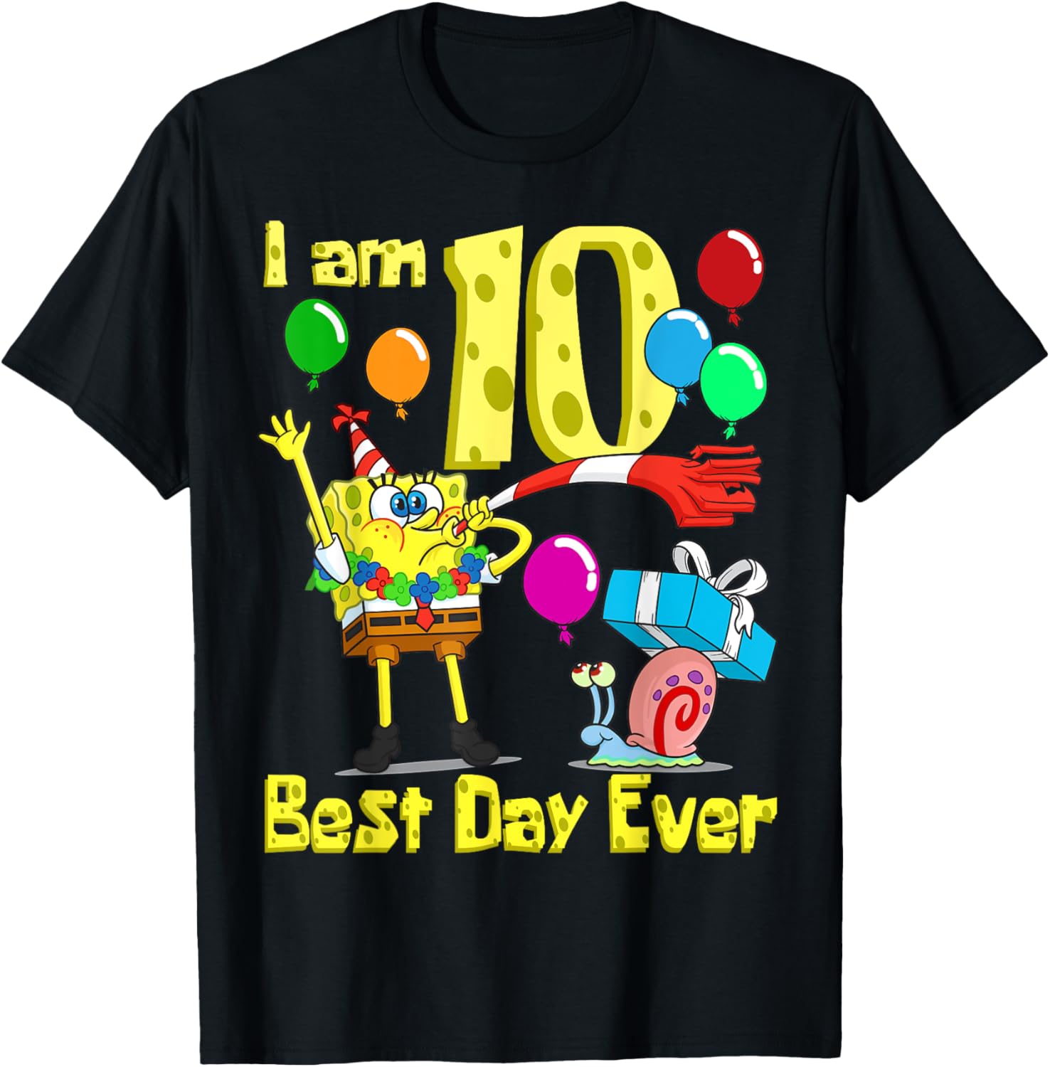SpongeBob 10th Birthday Party T-Shirt by Mademark for Fun Celebrations - 4