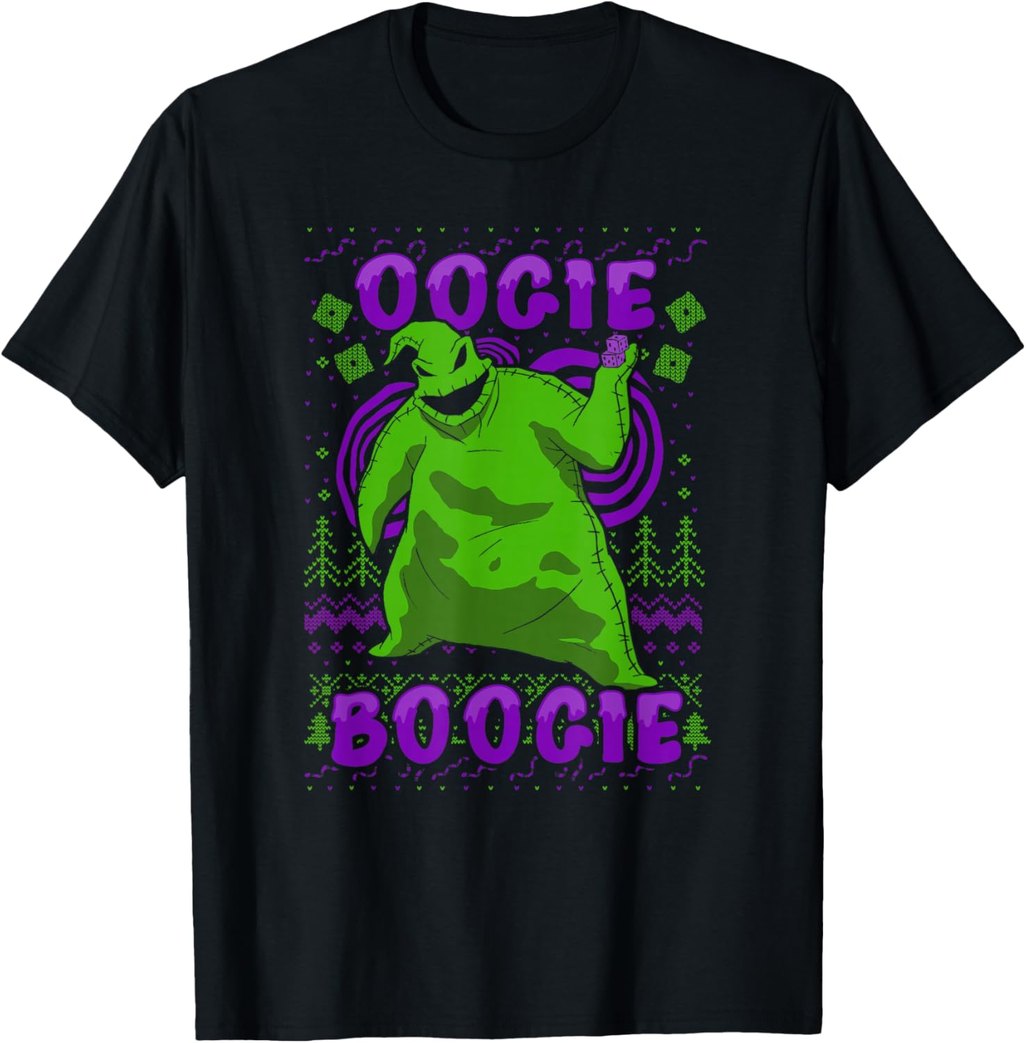 Disney Nightmare Before Christmas Oogie Boogie Ugly Sweater T-Shirt - 4