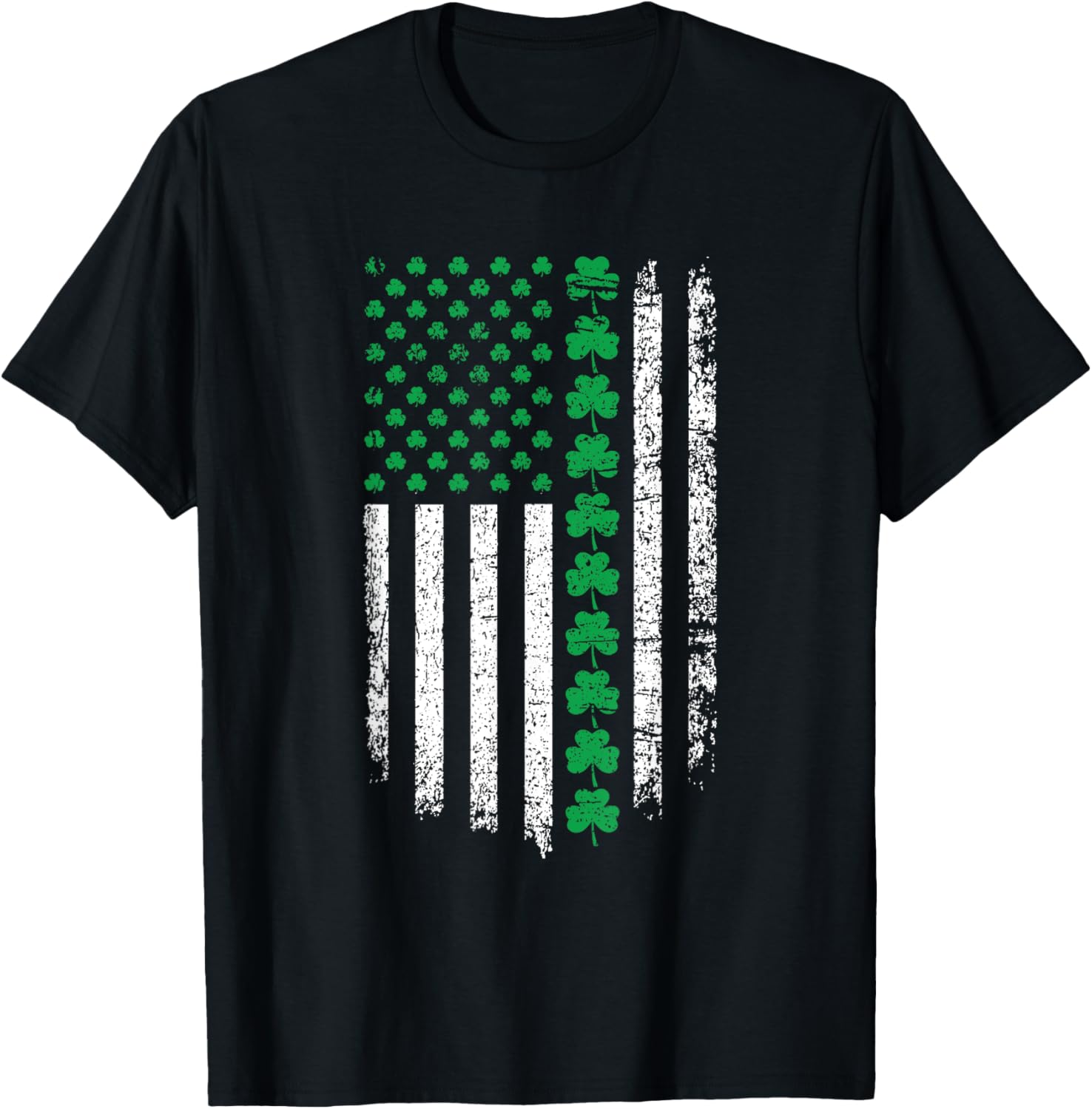 US American Flag Shamrock T-Shirt for St Patrick's Day Fun - 5