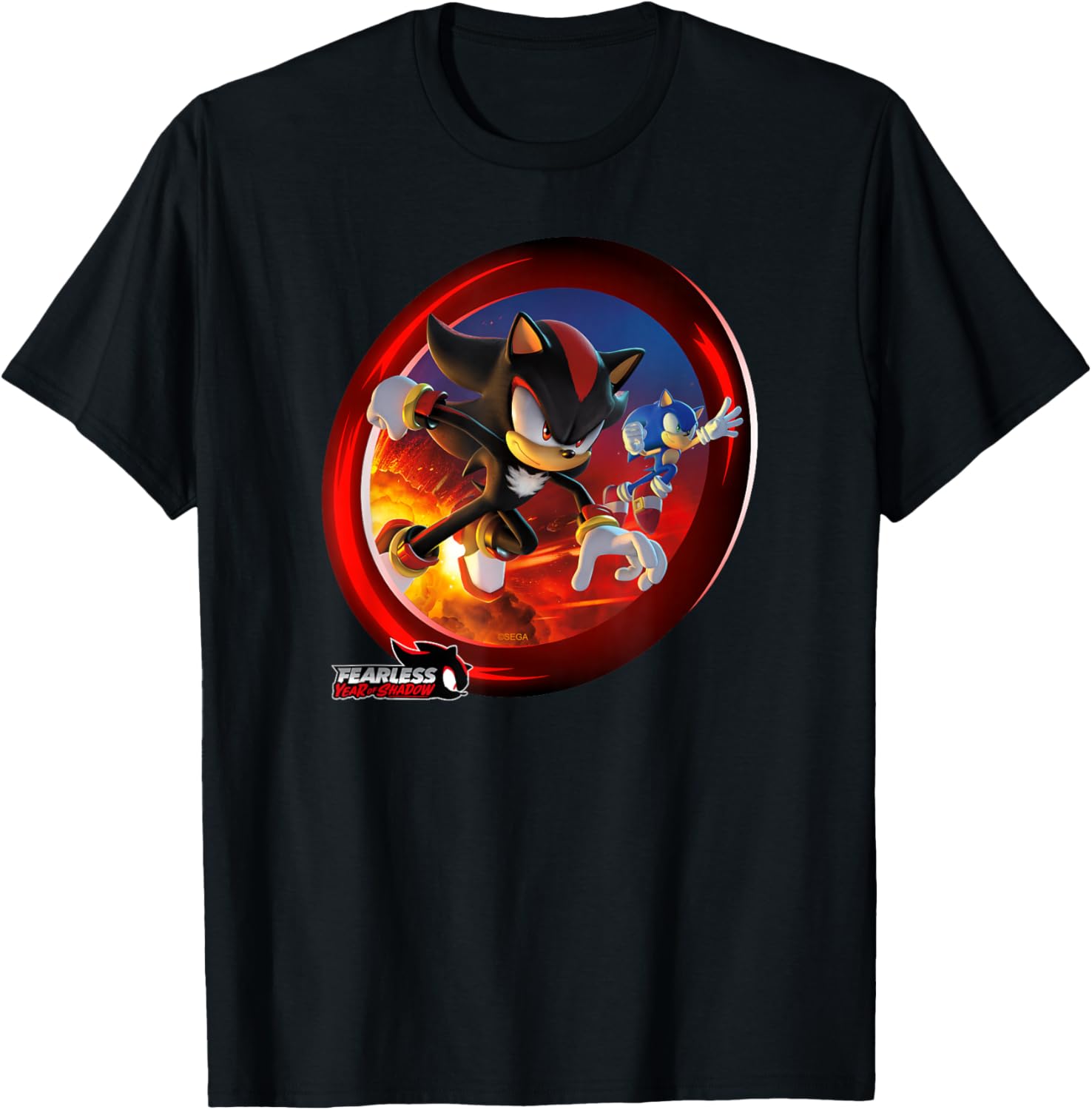 Sonic the Hedgehog Fearless Year of Shadow Graphic T-Shirt for Fans - 19