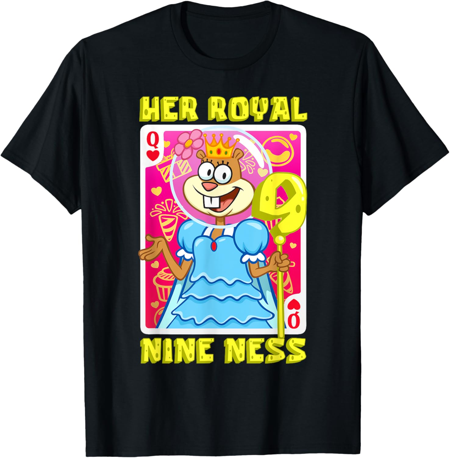 SpongeBob Her Royal Nine-ness Girl 9th Birthday T-Shirt for Kids - 12