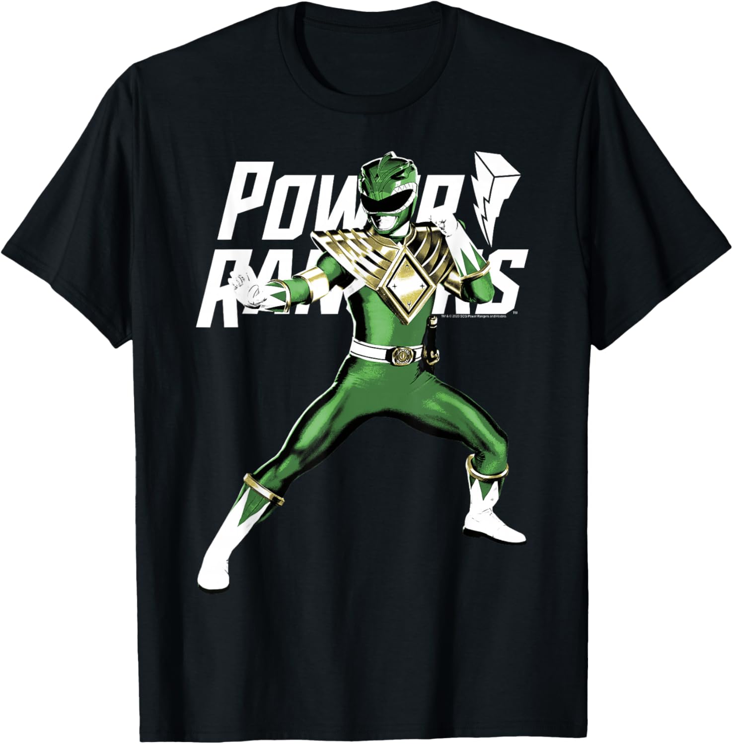 Power Rangers Green Ranger Karate Action Pose T-Shirt for Fans - 13