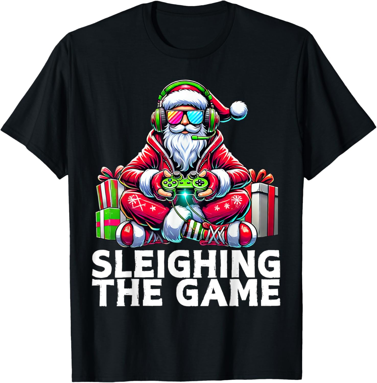 Santa Claus Gamer T-Shirt - Perfect Christmas Gift for Video Game Lovers - 2