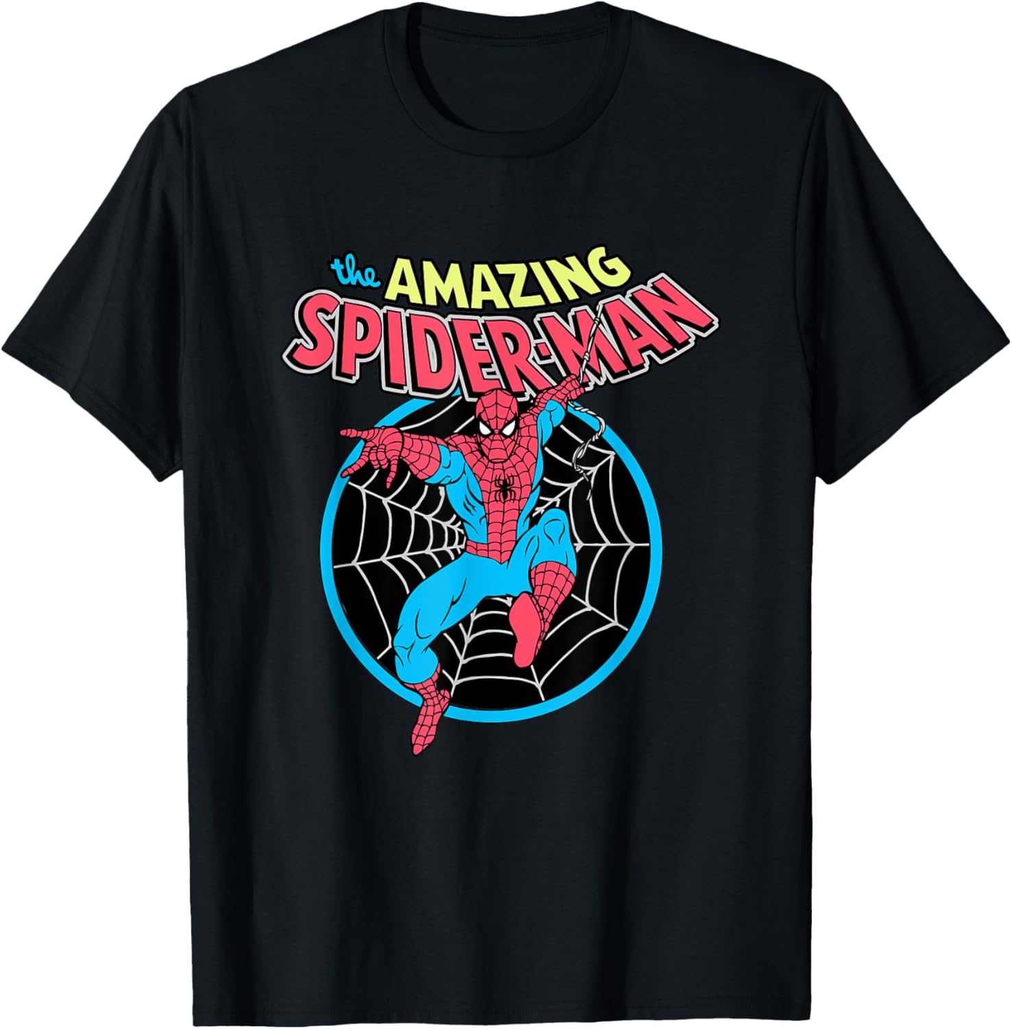 Vintage Spider-Man Web Circle T-Shirt for Marvel Comics Fans - 10