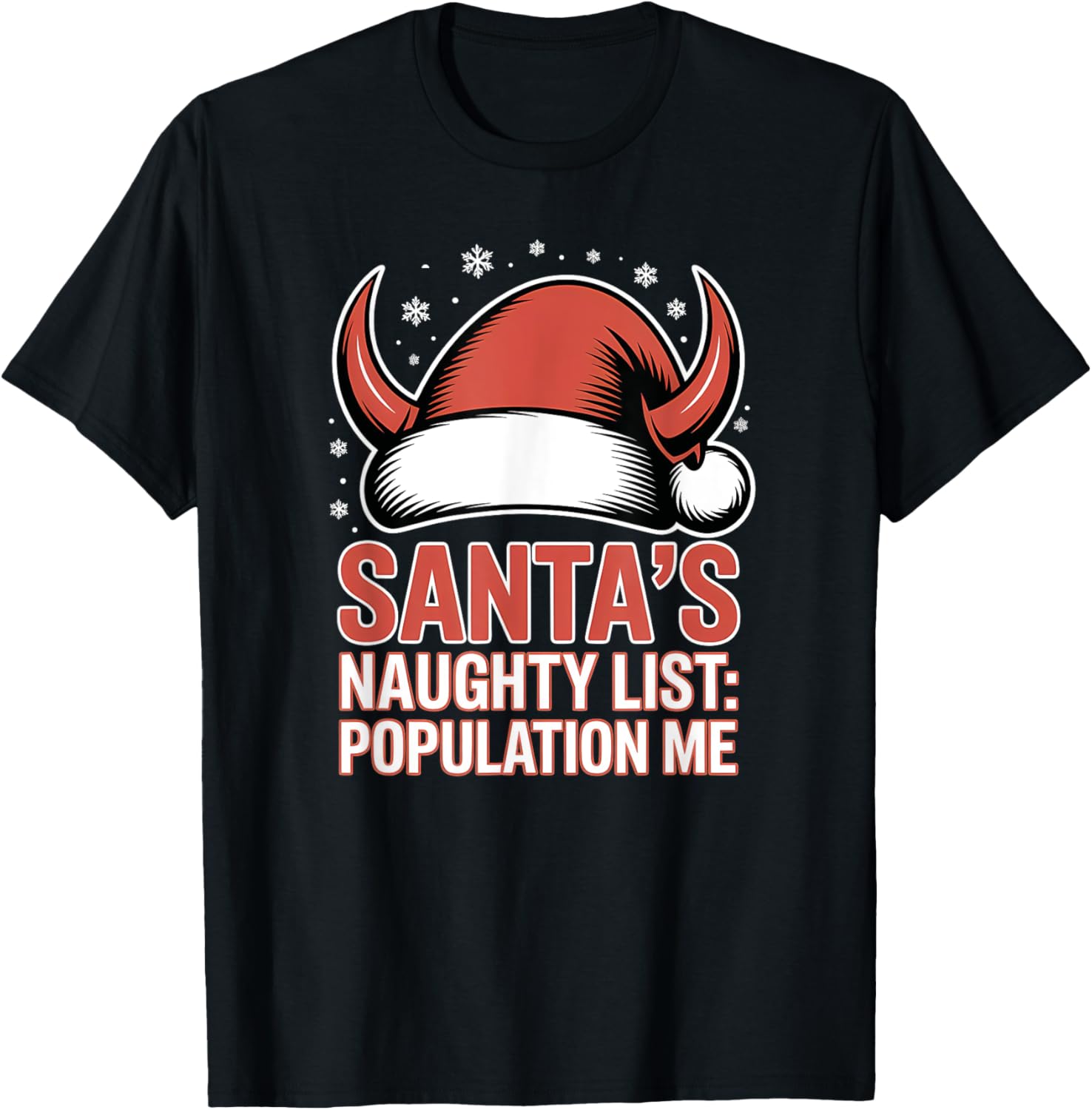 Santas Naughty List Christmas T-Shirt for Fun Holiday Celebrations - 1