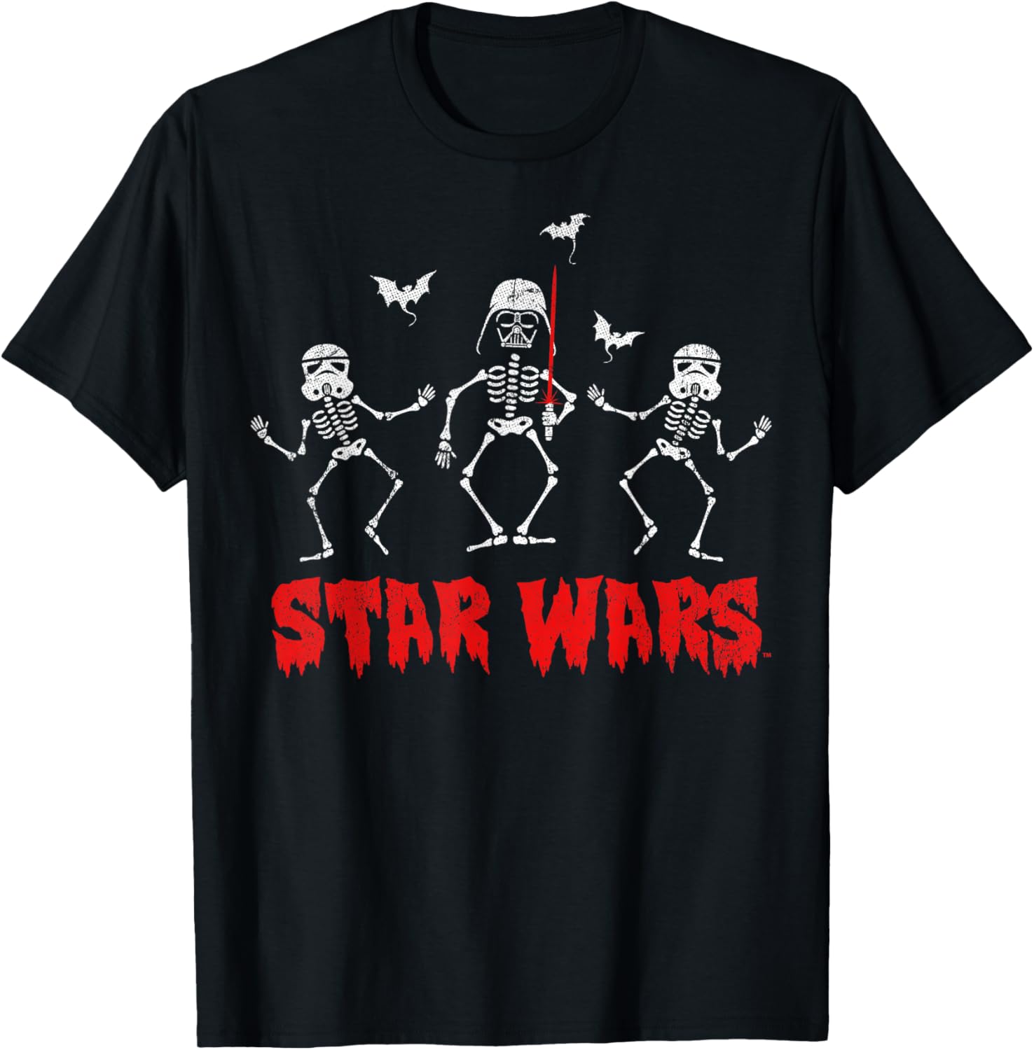 Star Wars Halloween Darth Vader Spooky Skeleton T-Shirt for Fun loving Fans - 3