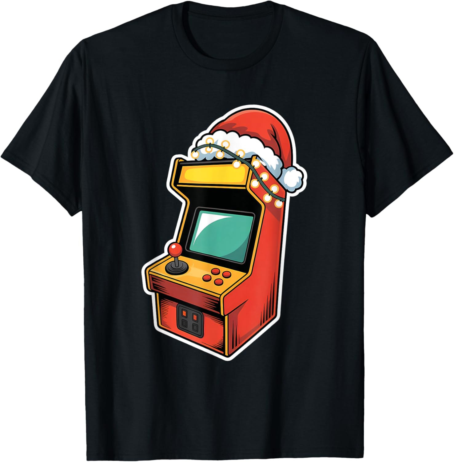 Festive Christmas Arcade Gamer T-Shirt for Holiday Fun and Style - 4