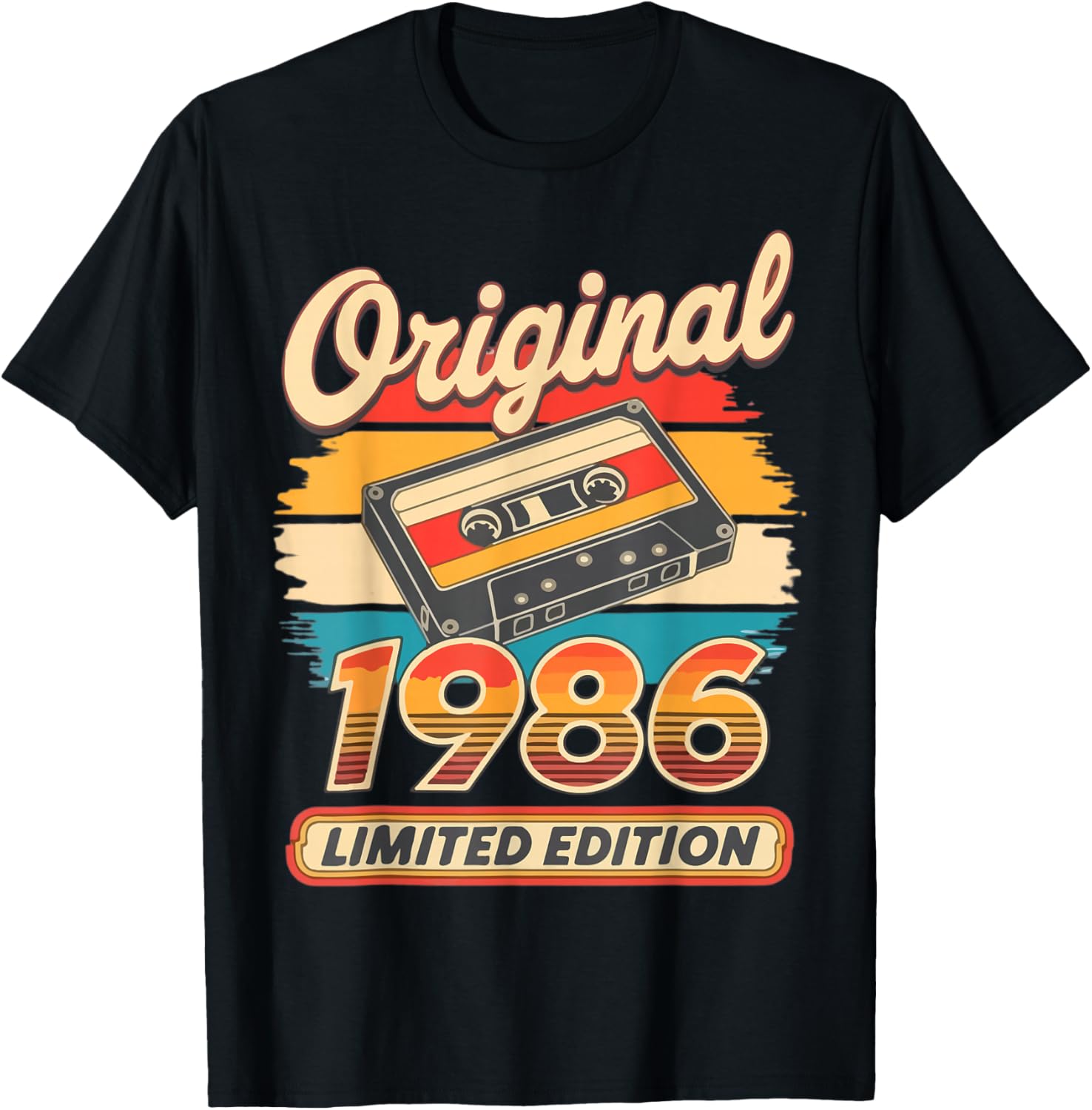 40th Birthday T-Shirt for Men 1986 Vintage Style 40 Year Old Celebration - 1