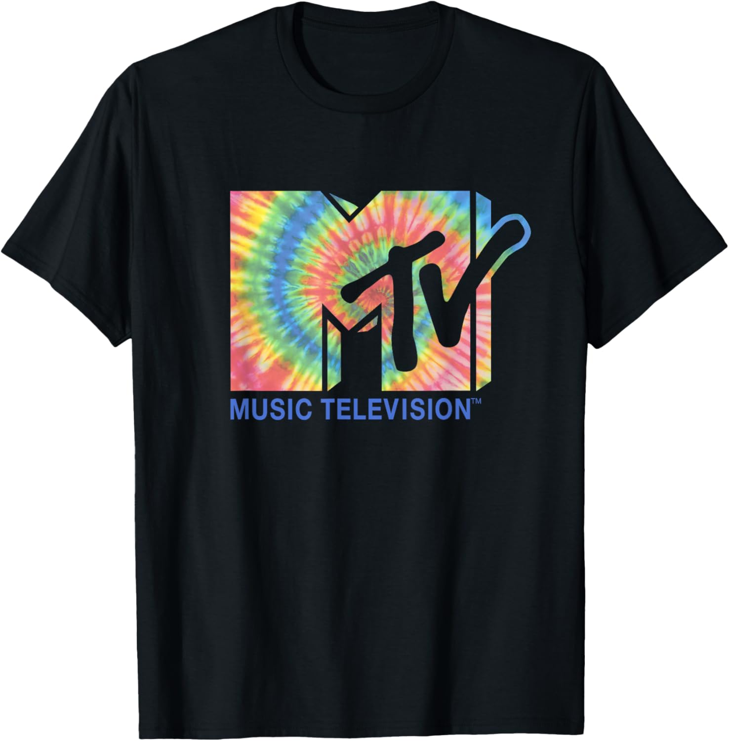 Psychedelic Rainbow MTV Tie Dye T-Shirt for Music Lovers and Fans - 1