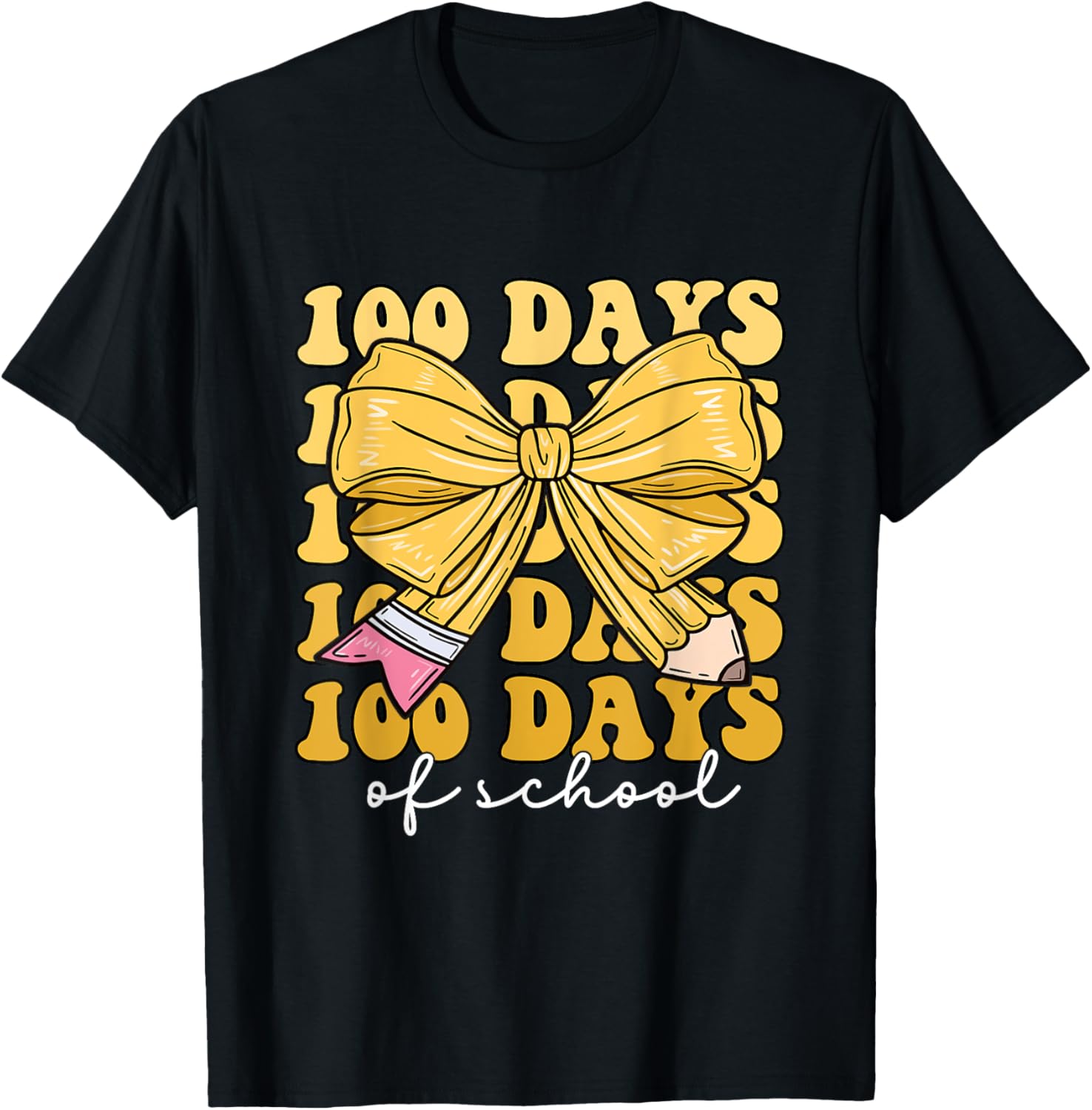 100 Days of School Coquette Bow T-Shirt for Girls Fun and Stylish - 2