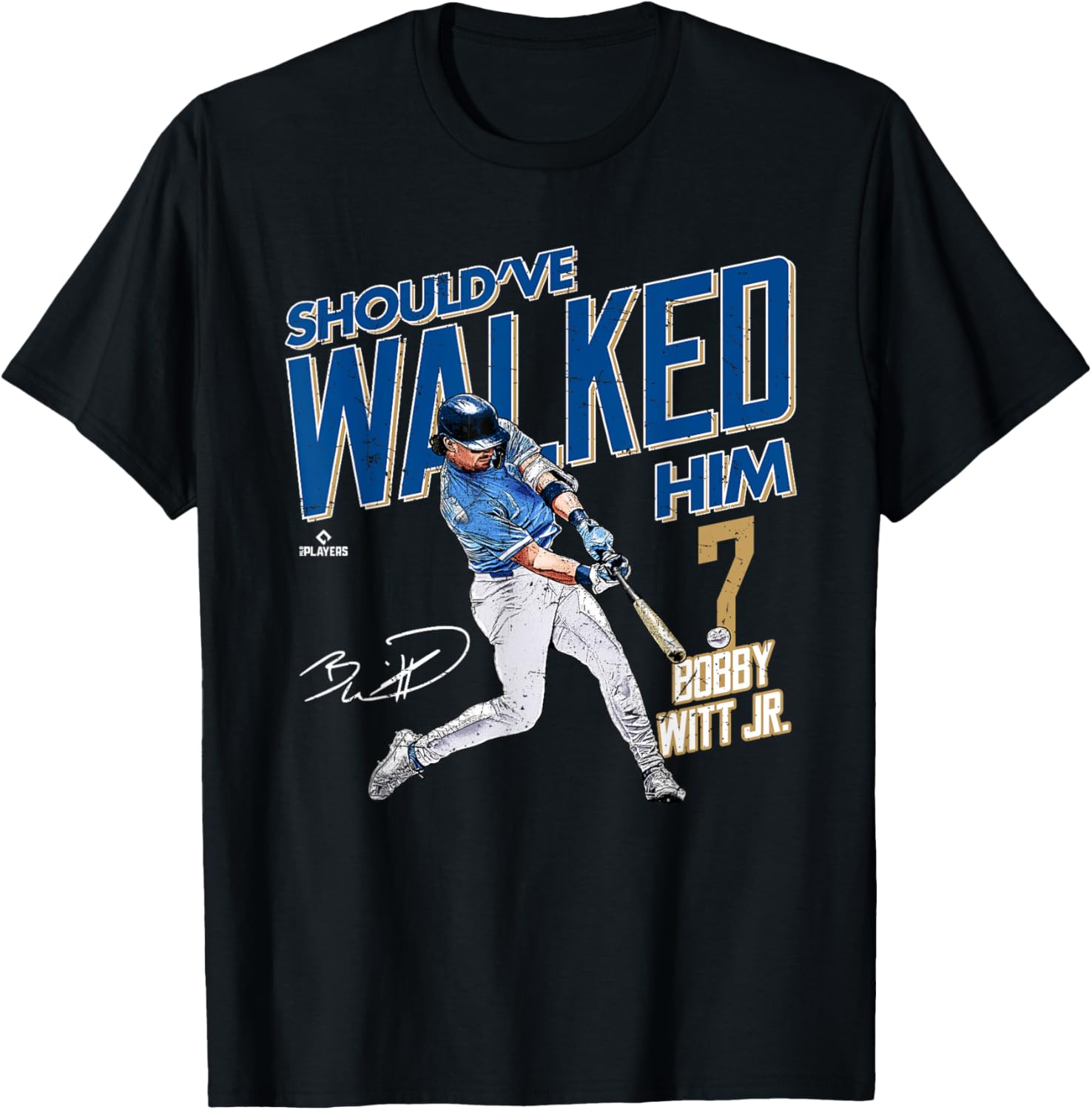 Should've Walked Him Bobby Witt Jr Kansas City Baseball T-Shirt for Fans - 4