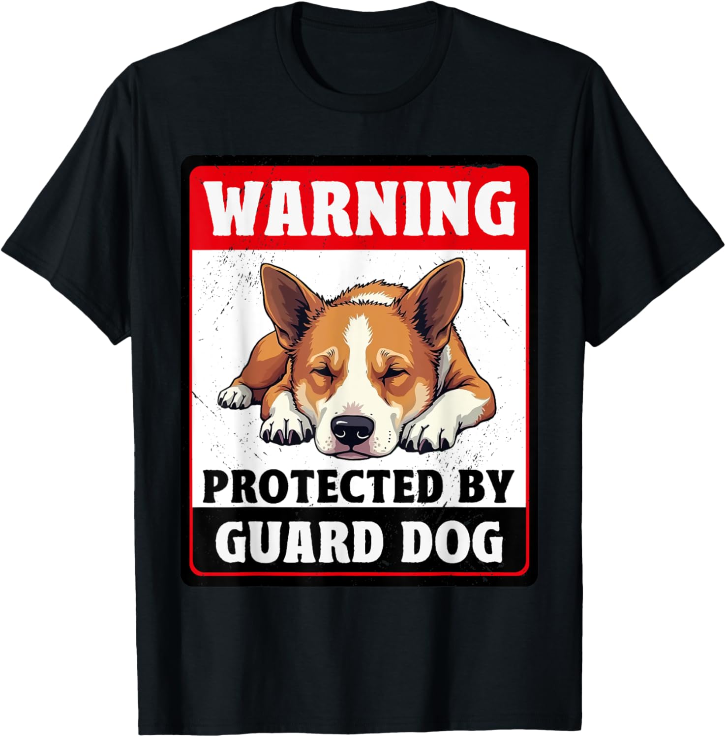 Warning Protected By Australian Cattle Guard Dog T-Shirt for Dog Lovers - 4