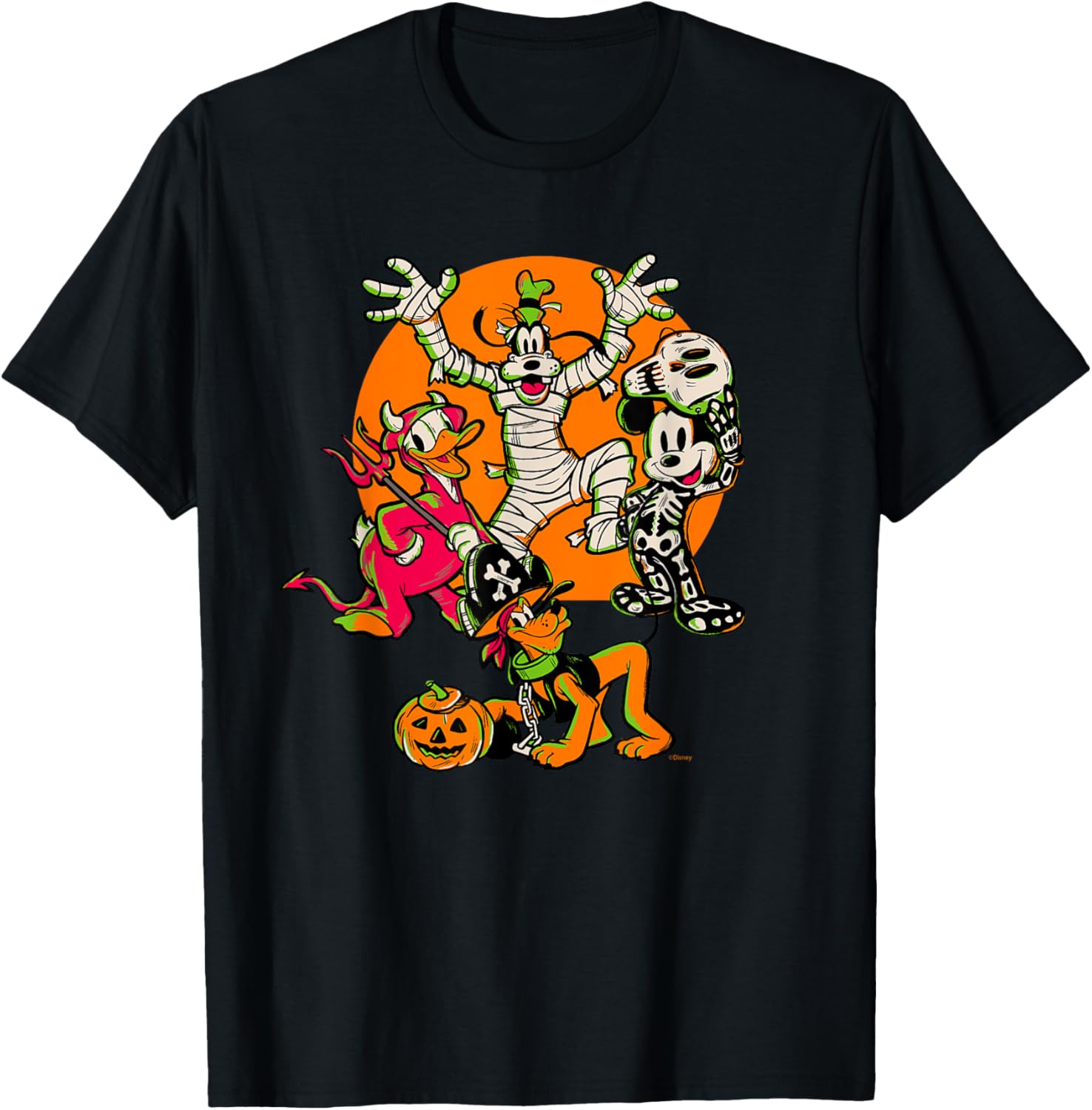 Disney 100 Mickey, Donald, Goofy & Pluto Halloween Costume T-Shirt - 2