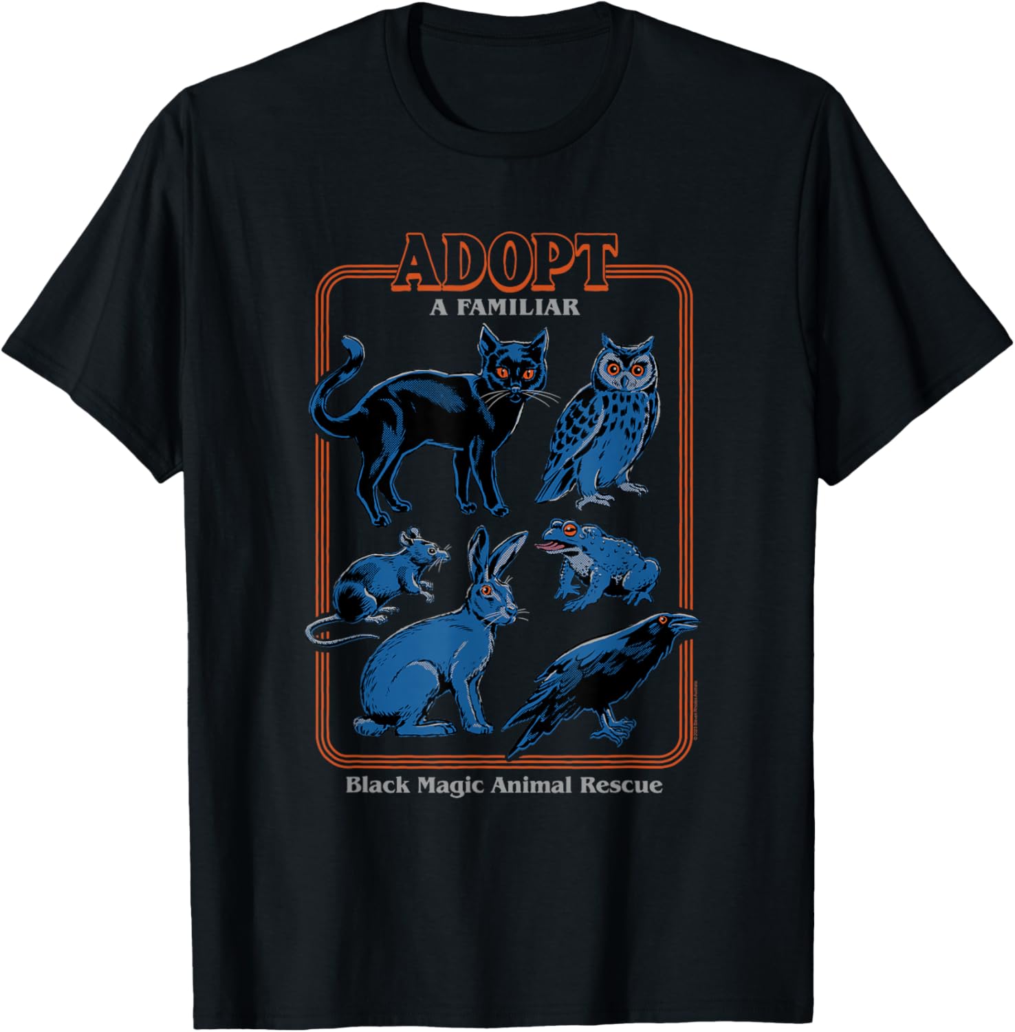 Steven Rhodes Black Magic Adopt a Familiar Retro T-Shirt for Fun Lovers - 6