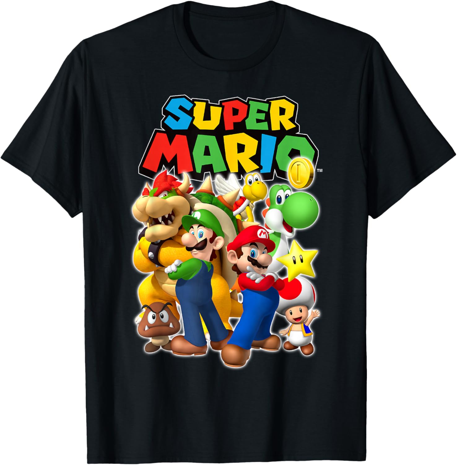 Super Mario Originals Group Shot T-Shirt for Gamers and Fans - 13