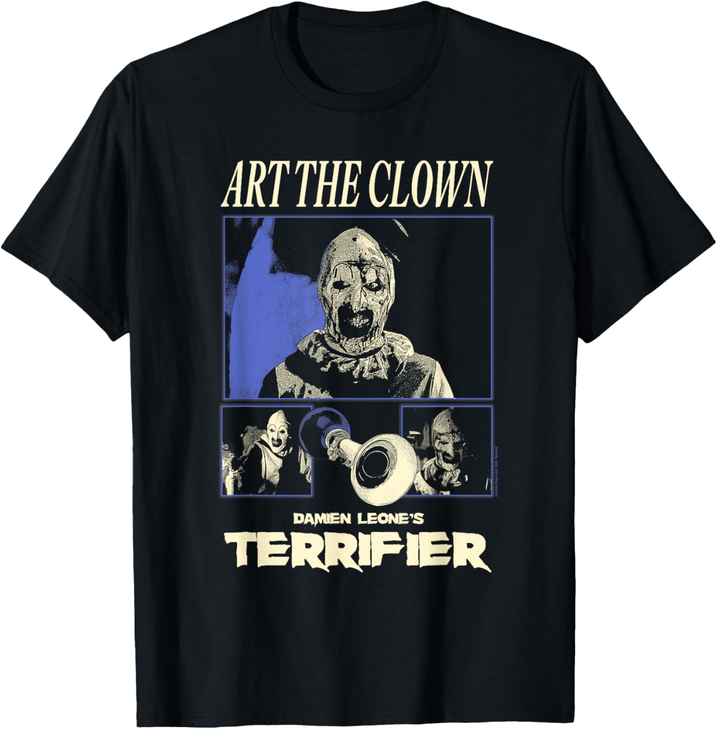 Terrifier Art the Clown Black and White Horror Movie T-Shirt for Fans - 1