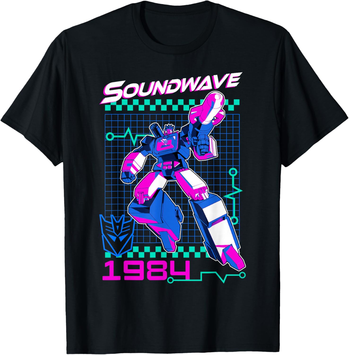 Transformers Soundwave 1984 Retro Unisex T-Shirt Black Small - 1