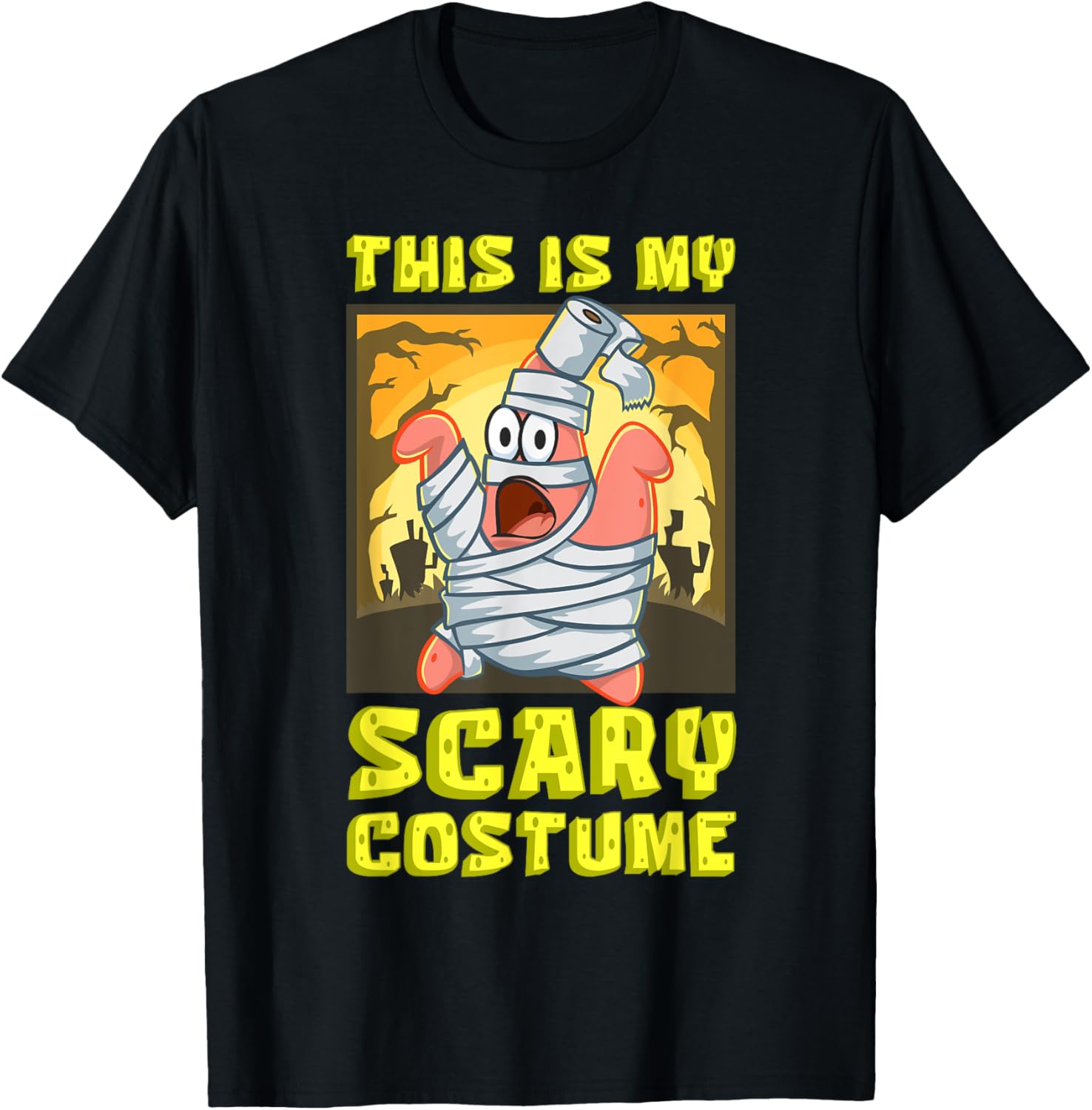 Mademark SpongeBob Halloween Patrick Mummy T-Shirt Fun Costume Apparel - 2