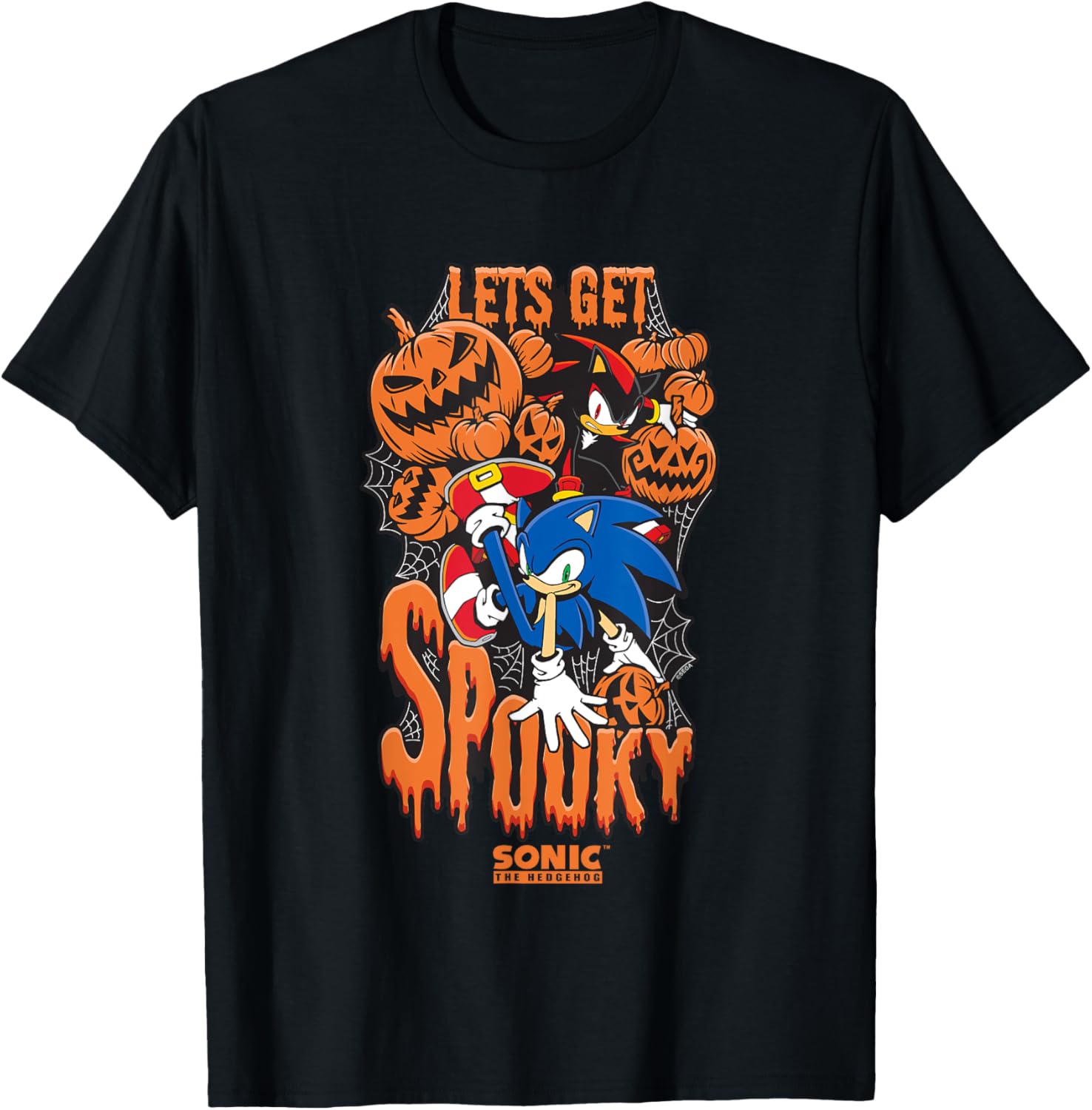 Sonic The Hedgehog Halloween Spooky T-Shirt for Fans of Sonic & Shadow - 3