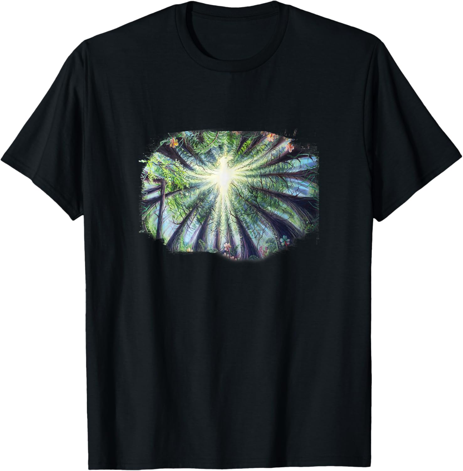 Phoenix Redwood Forest Art T-Shirt by Dakota Daetwiler - Nature Lovers Wear - 1
