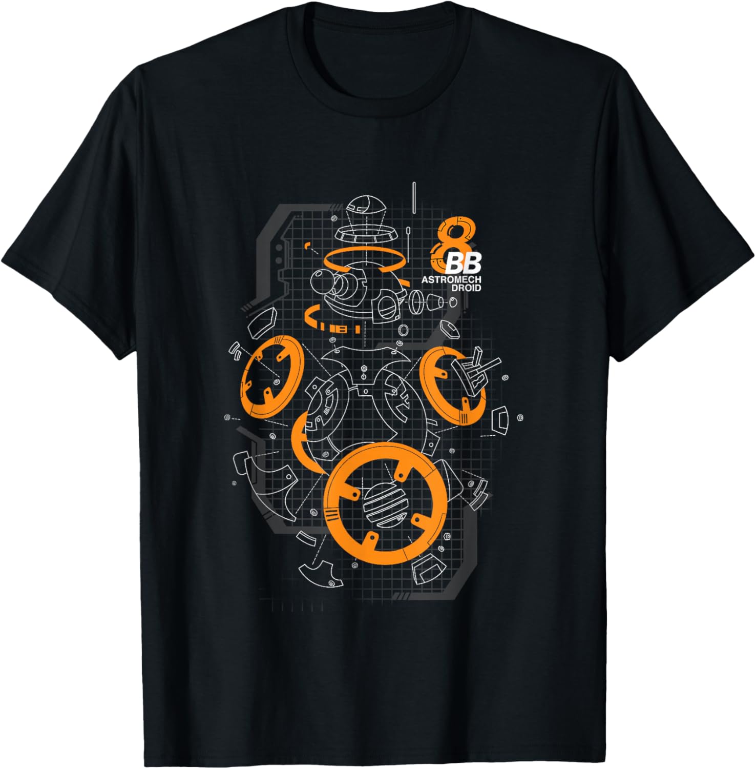 Star Wars The Last Jedi BB8 Astromech Droid Logo T-Shirt for Fans - 1