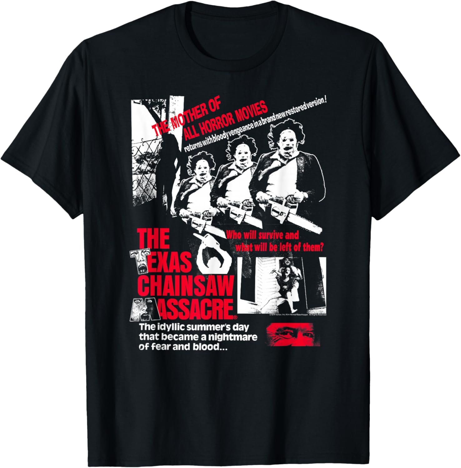 Texas Chainsaw Massacre T-Shirt for Horror Movie Fans - Classic Design - 1
